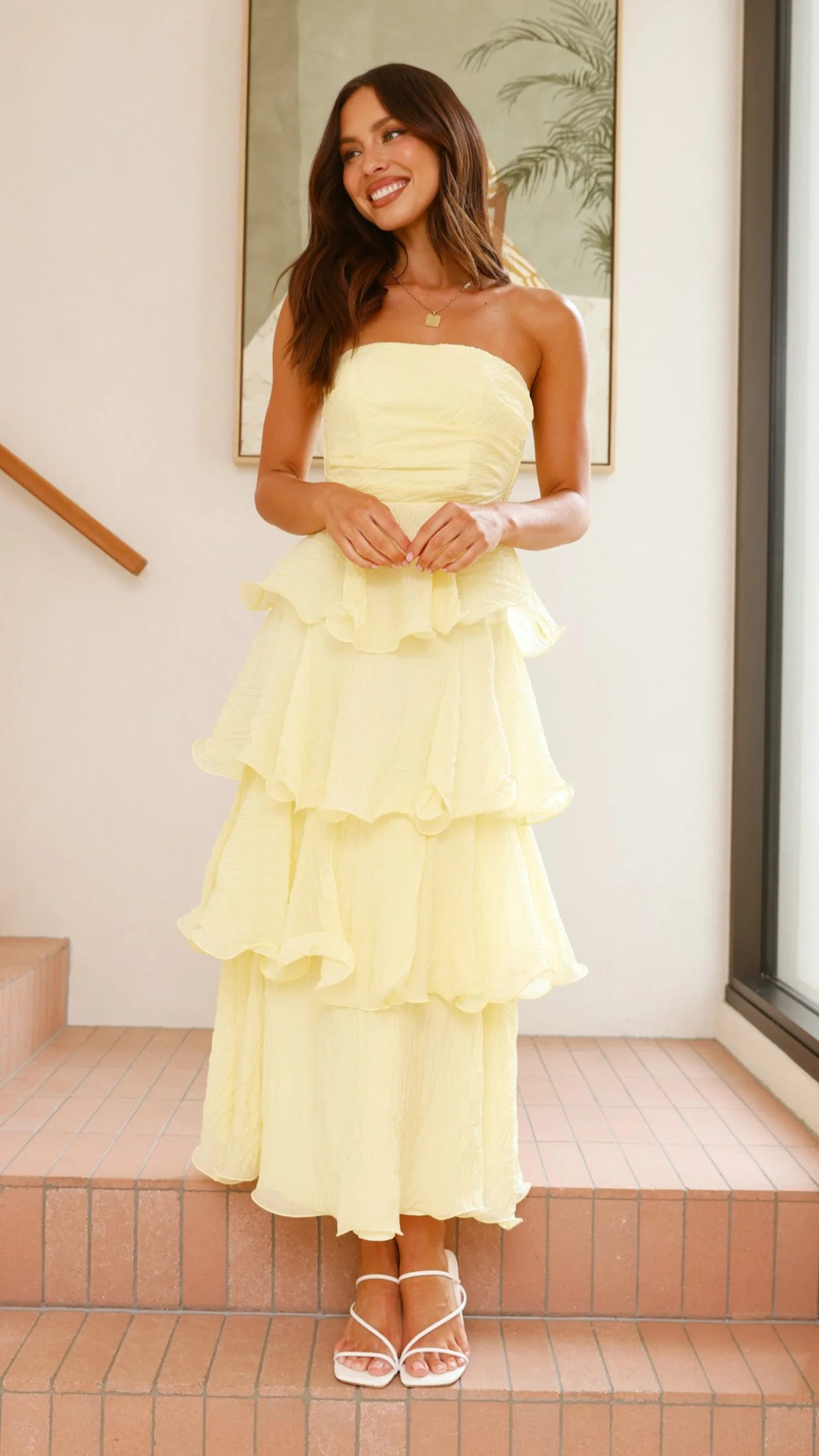Lanica Maxi Dress - Yellow - necksoother