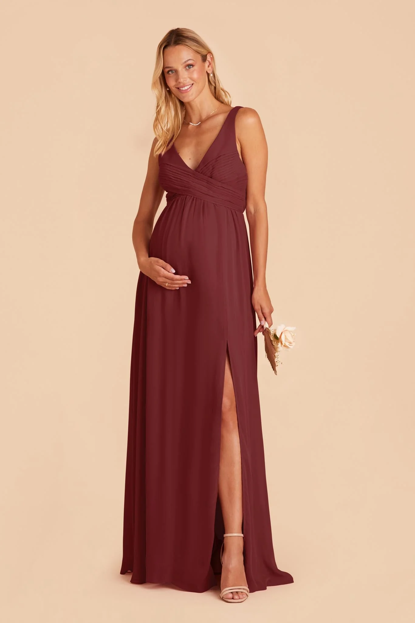 Laurie Empire Dress - Rosewood - necksoother