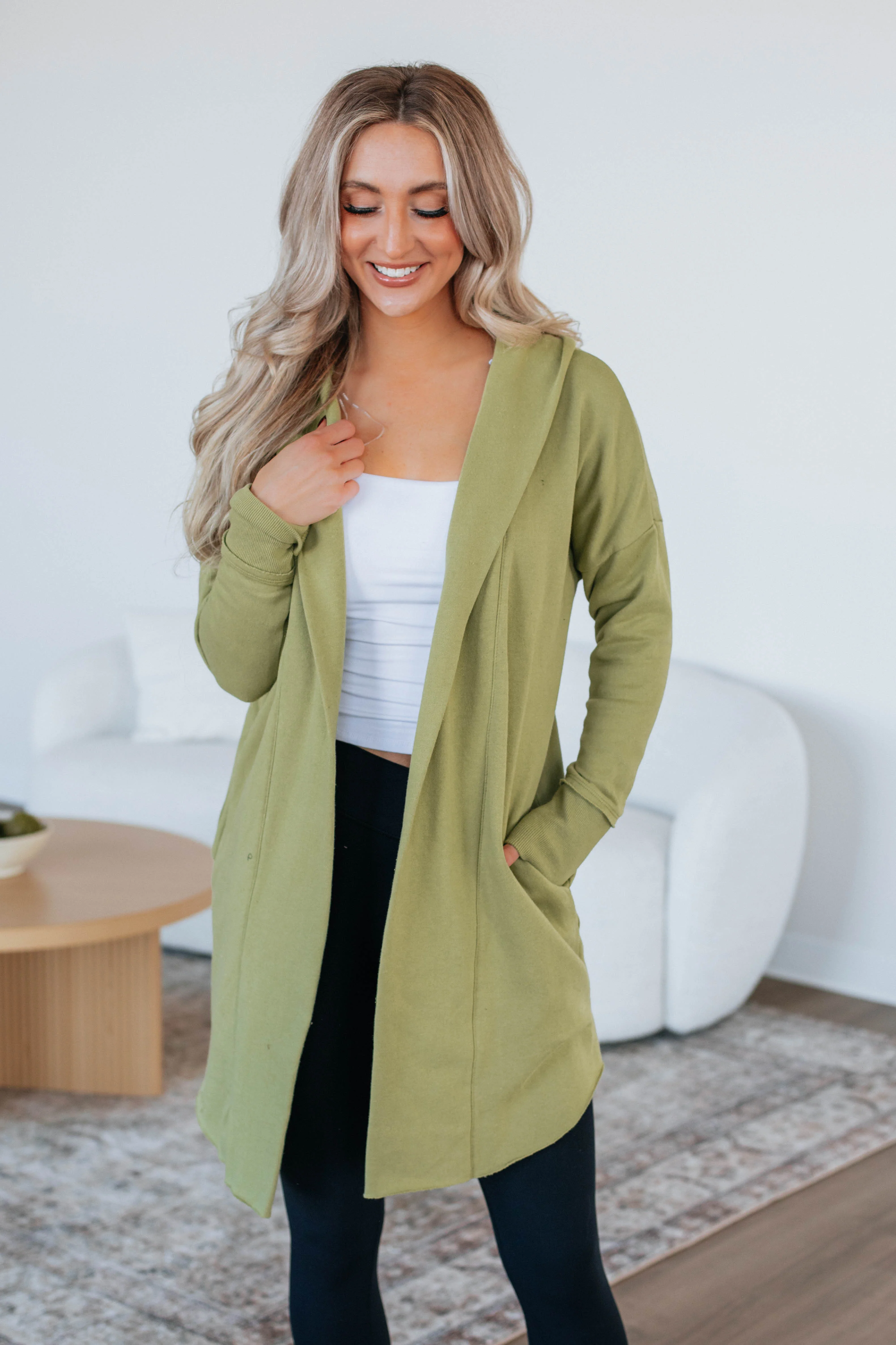 Rebekah Cardigan - Avocado - necksoother