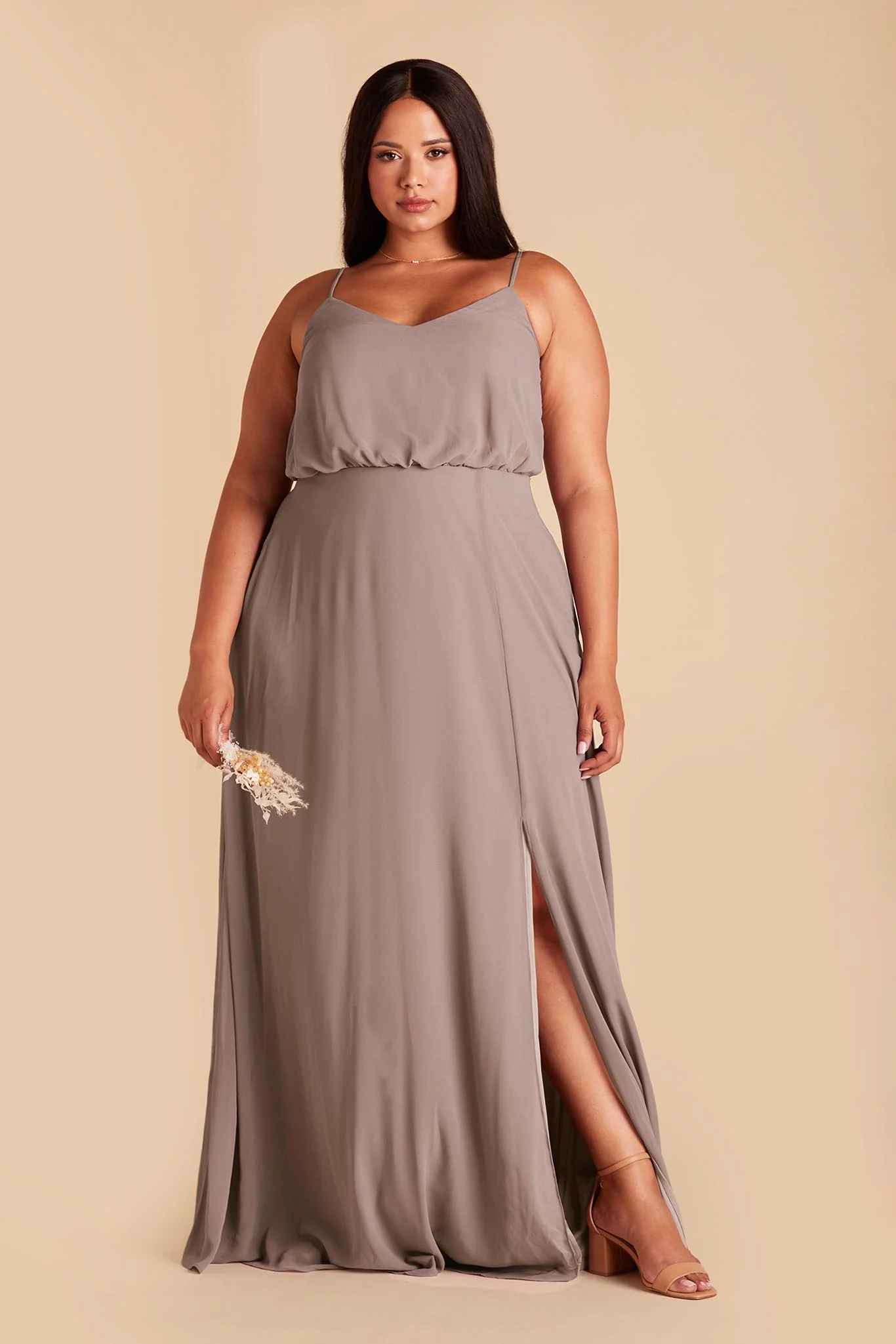 Gwennie Dress With Slit - Toffee - necksoother