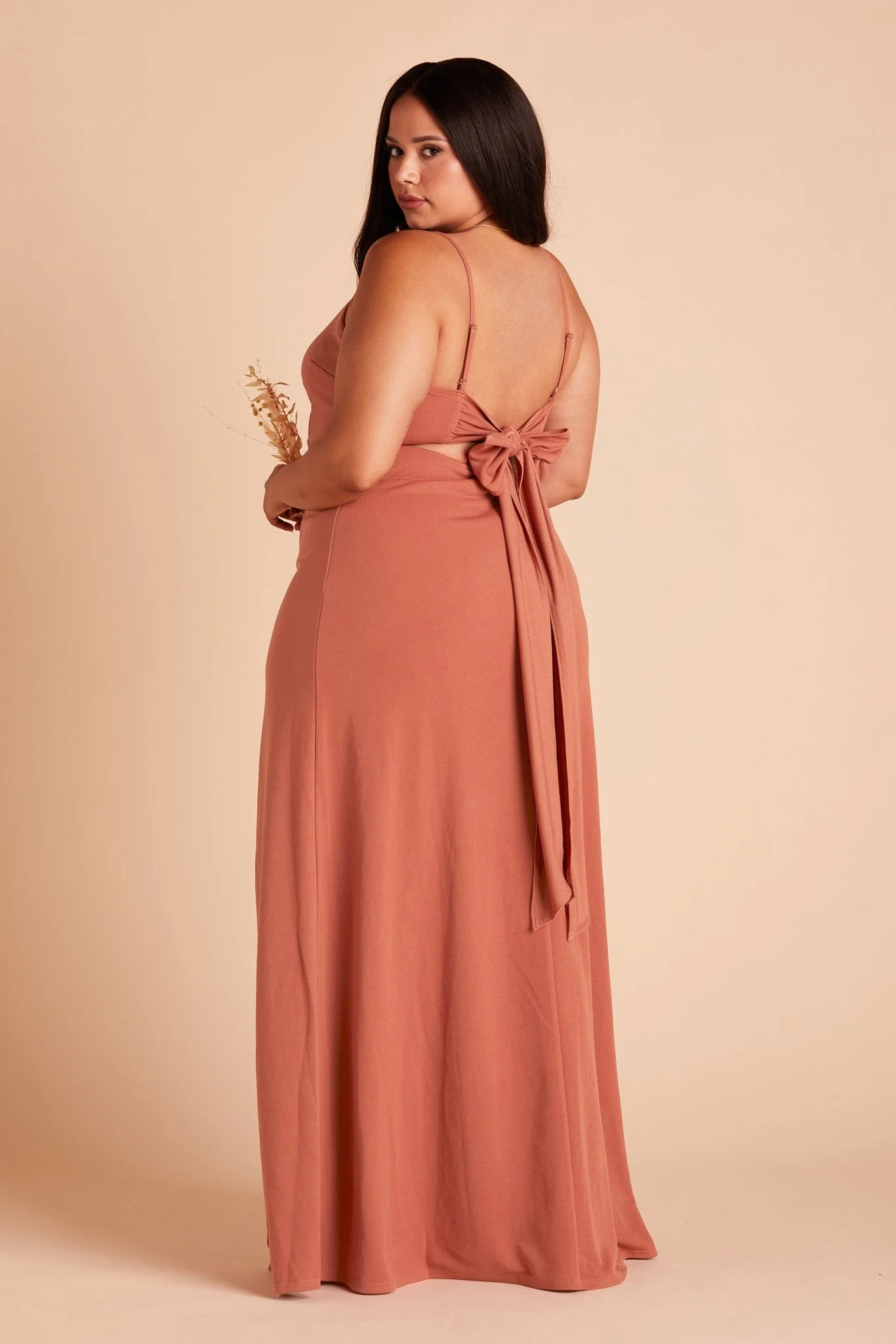 Benny Crepe Dress - Terracotta - necksoother