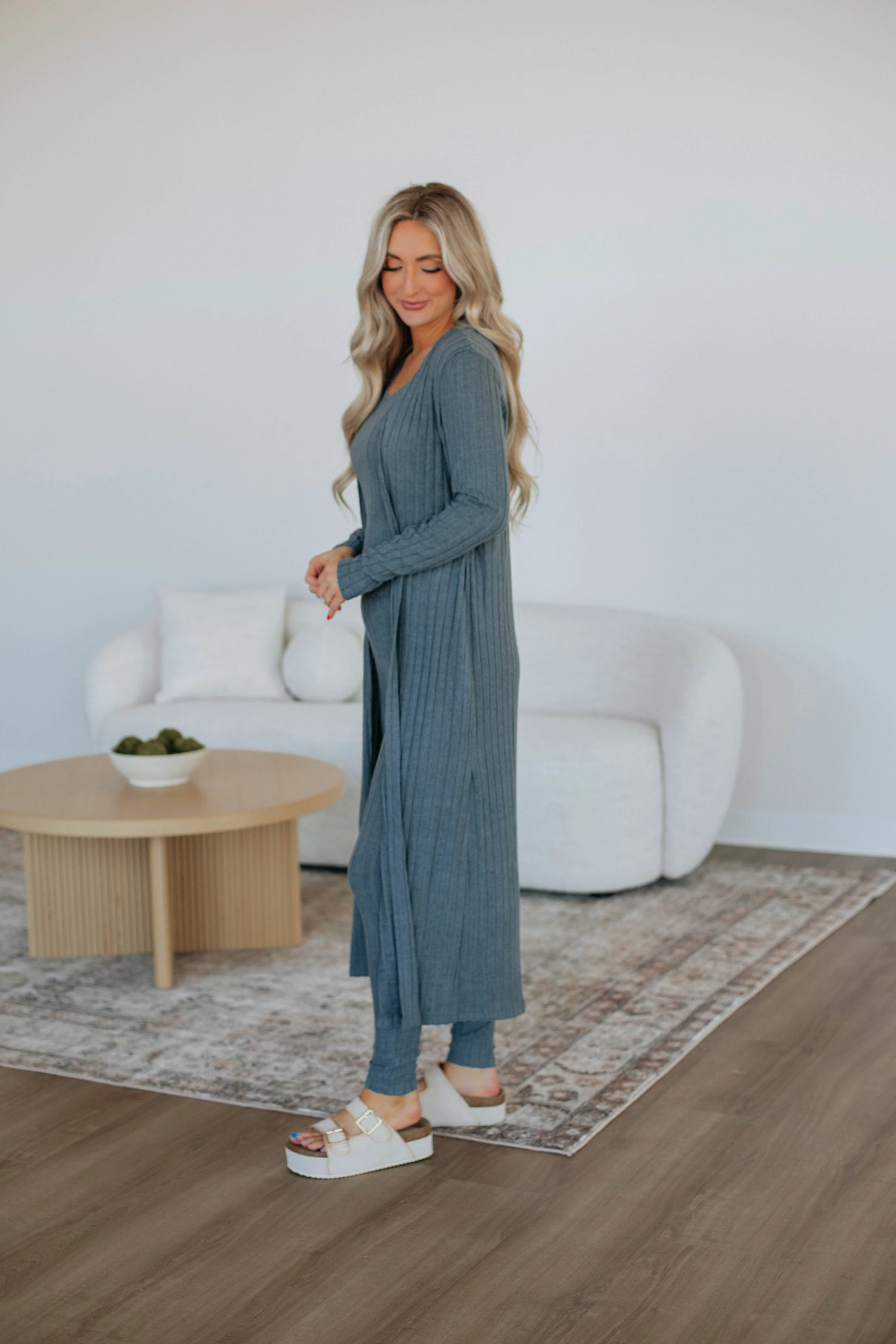 Get Cozy Cardigan - Slate - necksoother