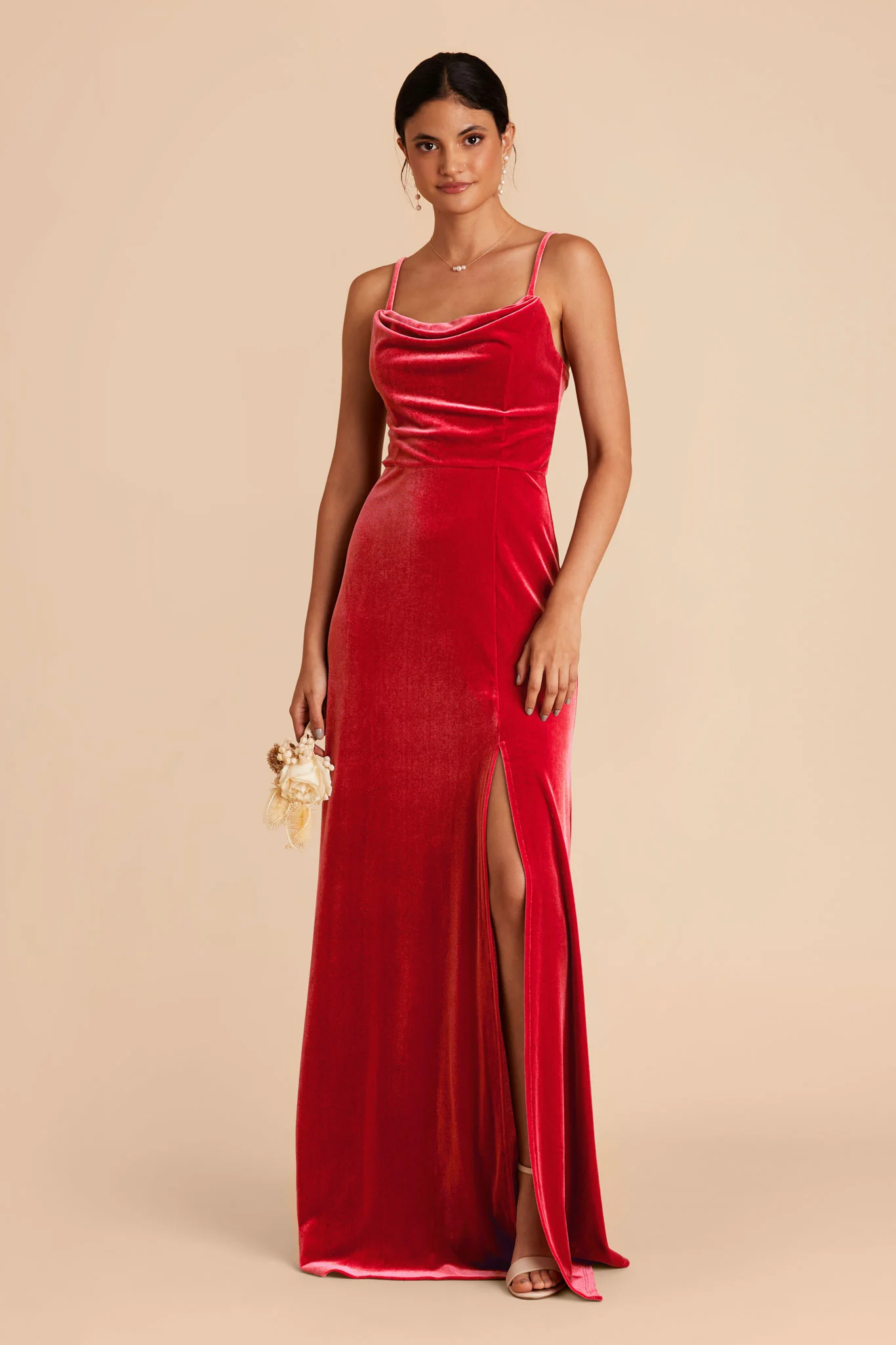 Ash Velvet Dress - Ruby Red - necksoother