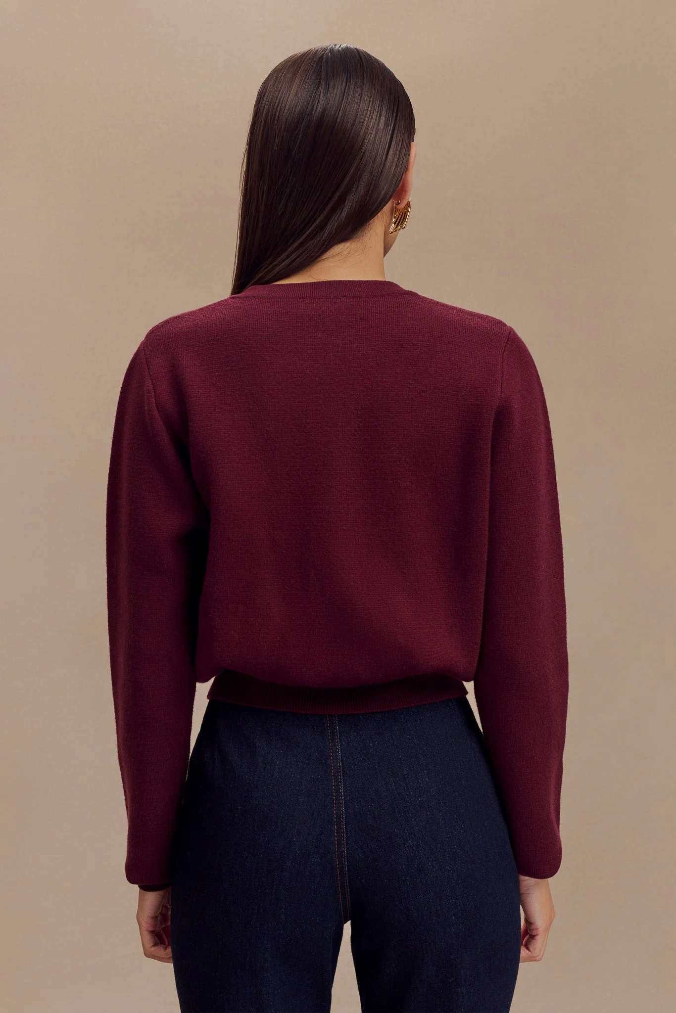 Tabitha Knit Cardigan - Merlot - necksoother