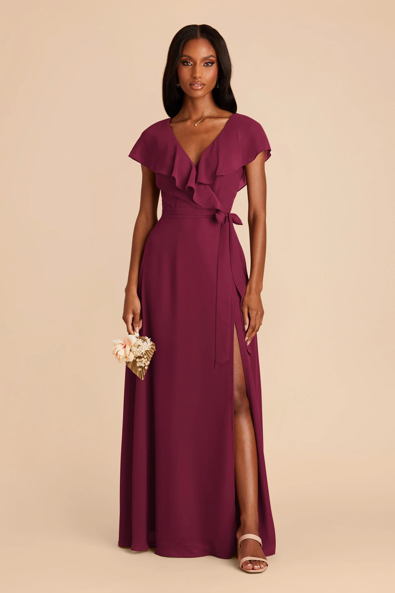Jackson Chiffon Dress - Berry - necksoother