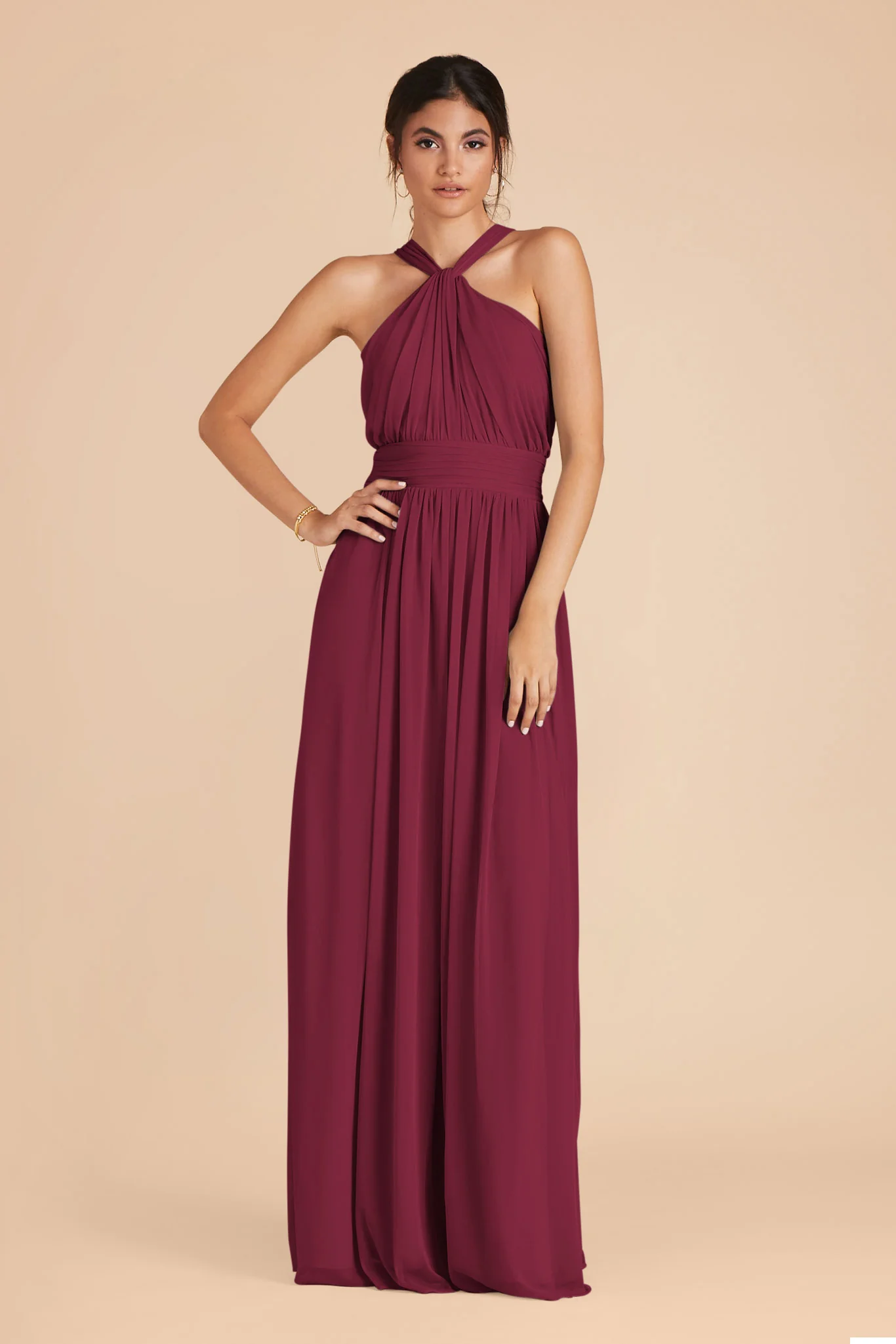 Kiko Chiffon Dress - Berry - necksoother