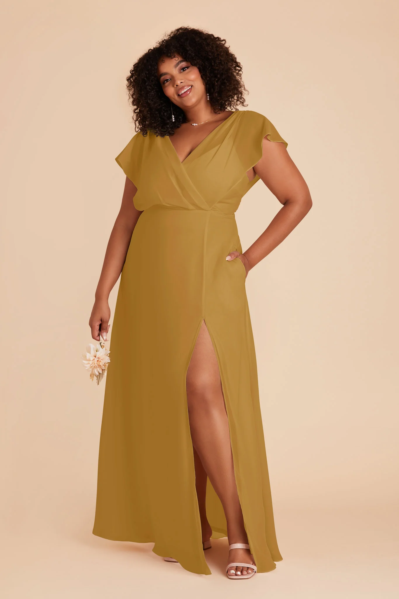 Violet Chiffon Dress - Marigold - necksoother