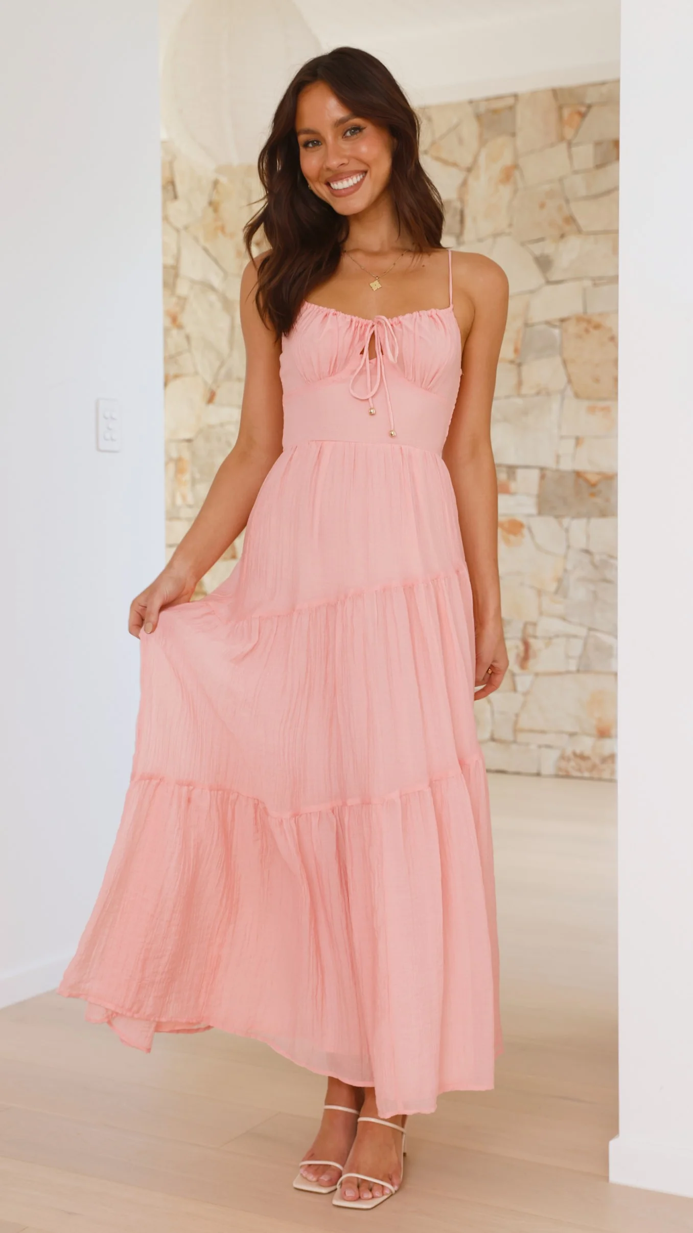 Cove Maxi Dress - Blush - necksoother