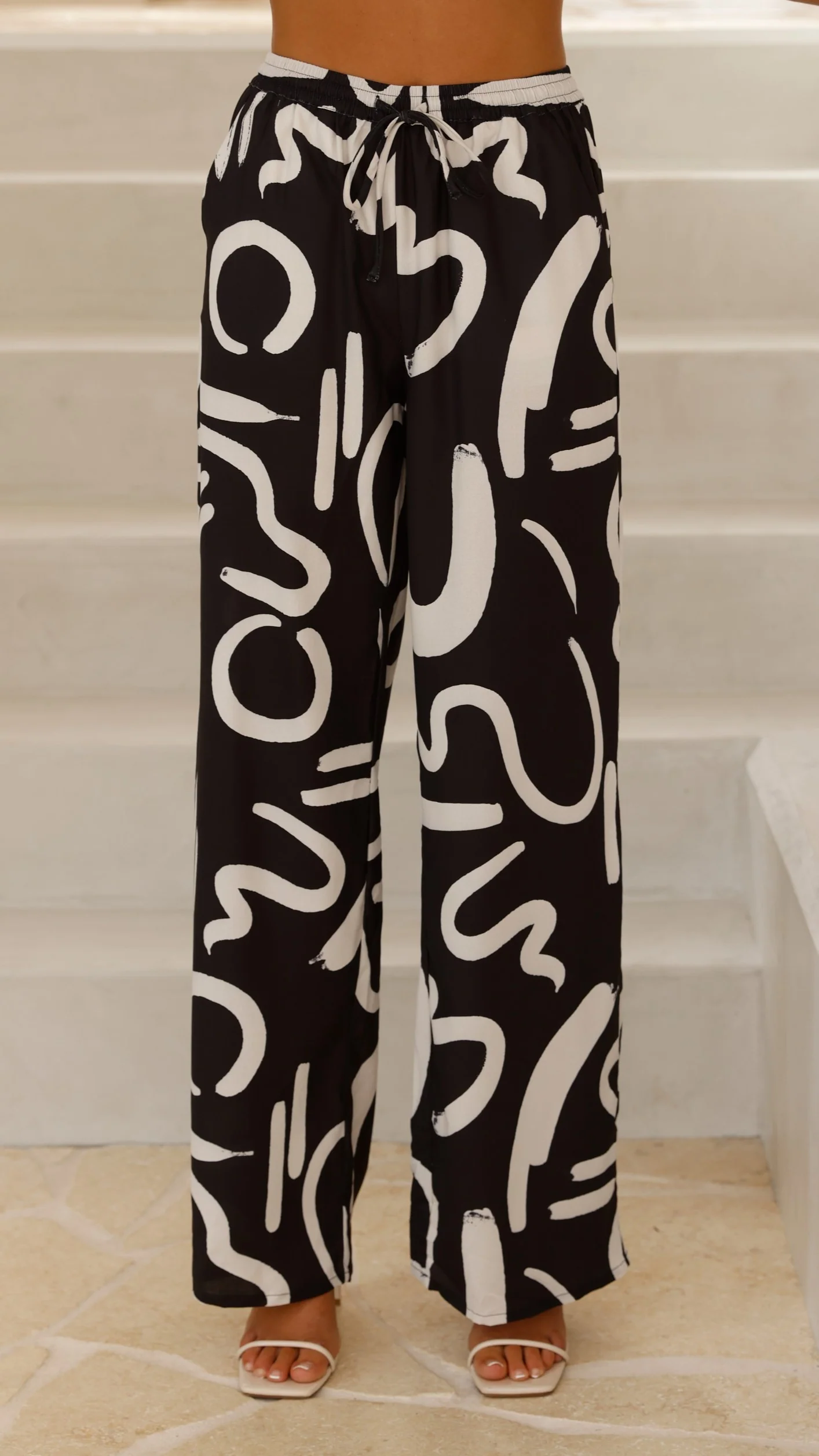 Caterina Pants - Black/Sand York - necksoother