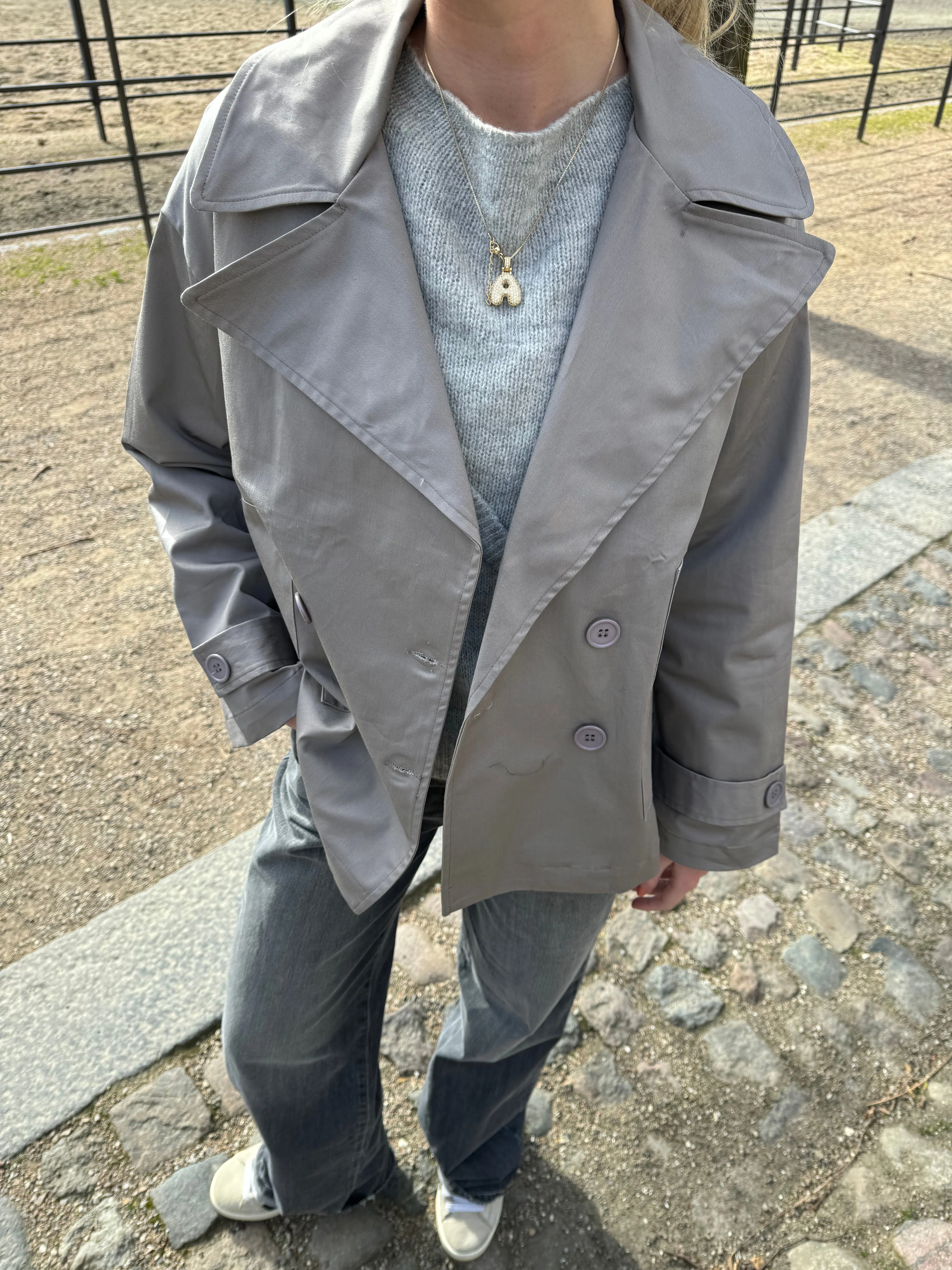 Catinka trenchcoat - Grey - necksoother