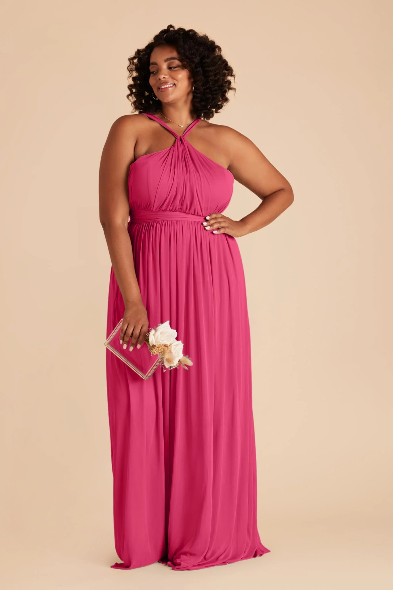 Kiko Chiffon Dress - Fuchsia - necksoother