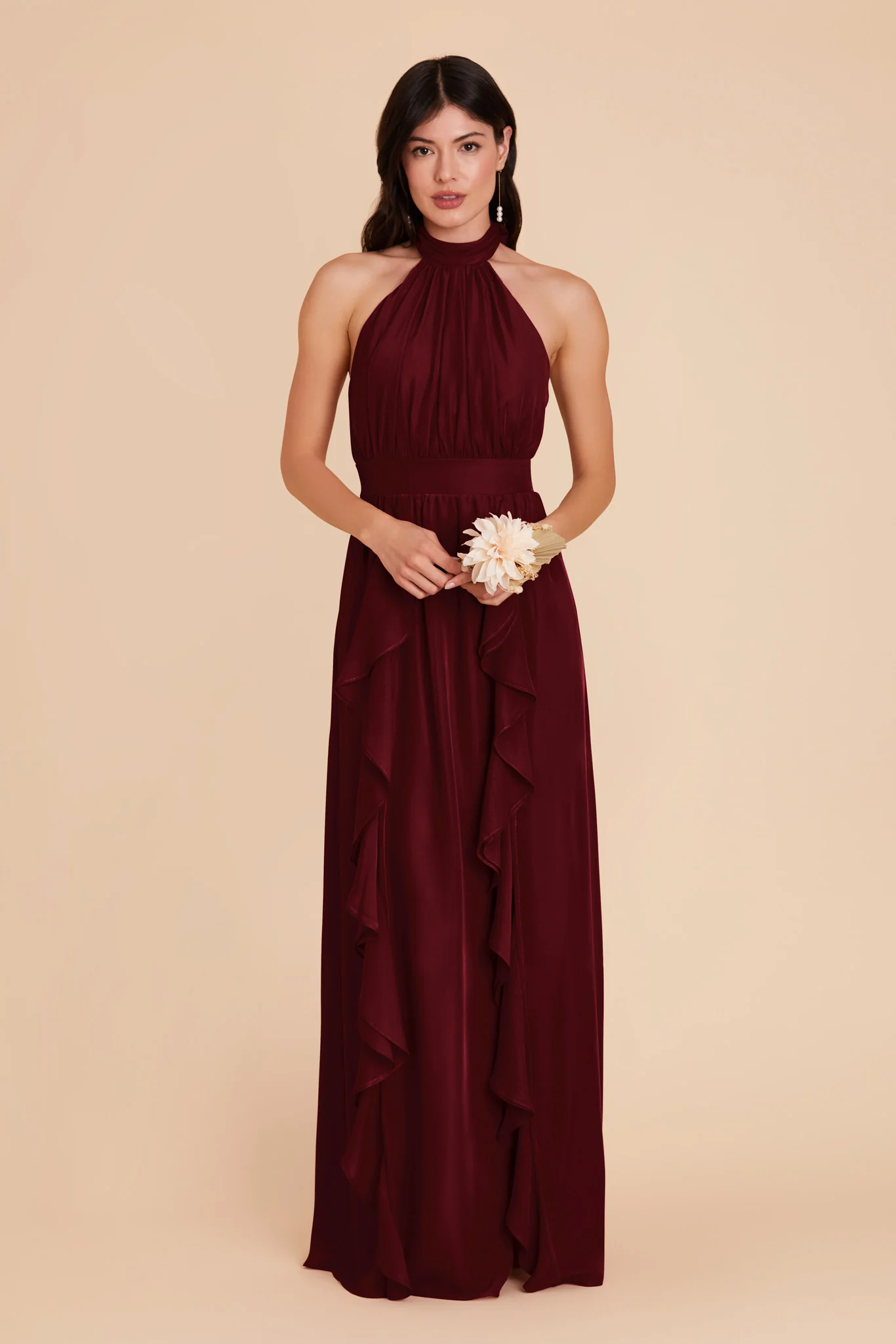 Joyce Chiffon Dress - Cabernet - necksoother