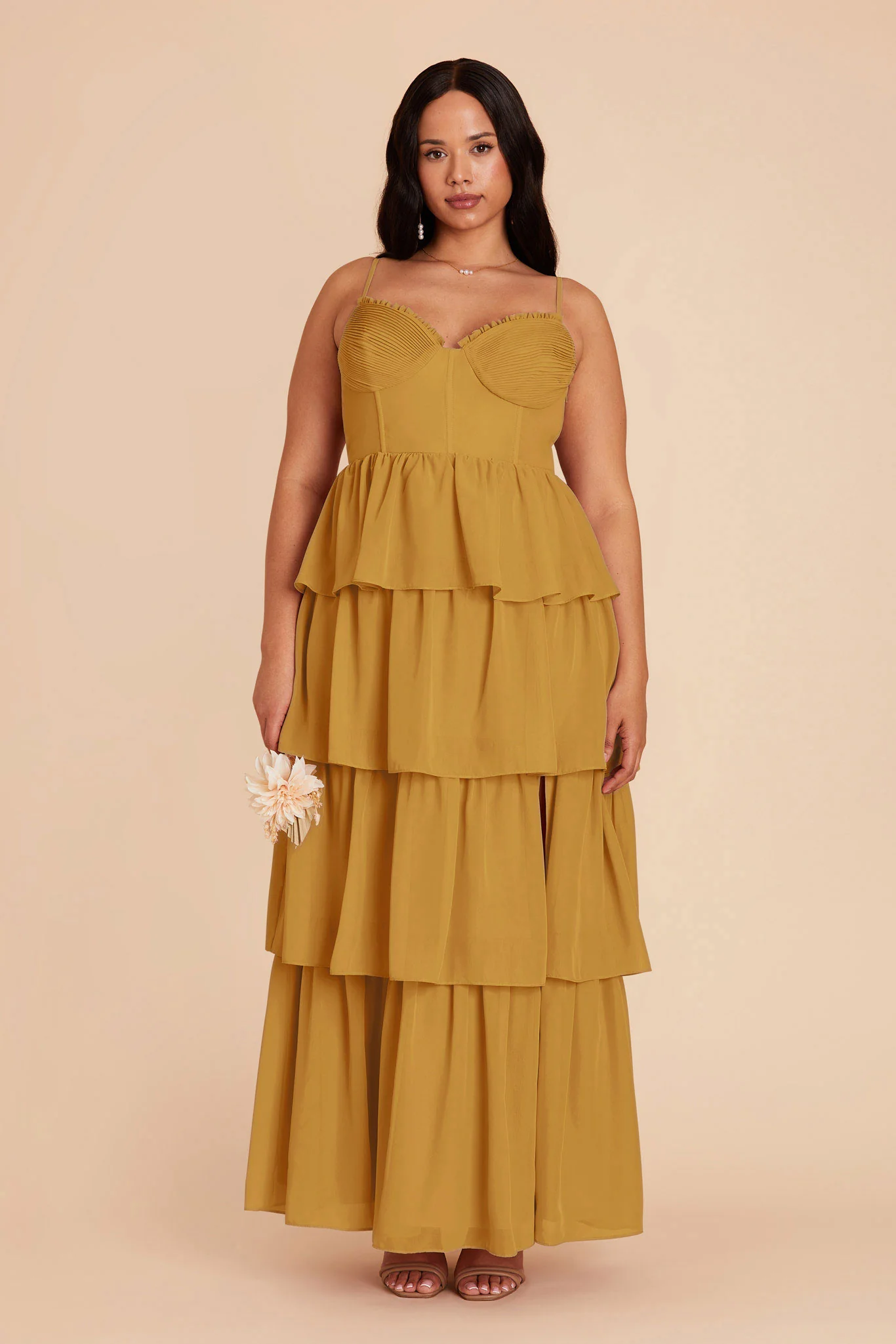 Lola Chiffon Dress - Marigold - necksoother