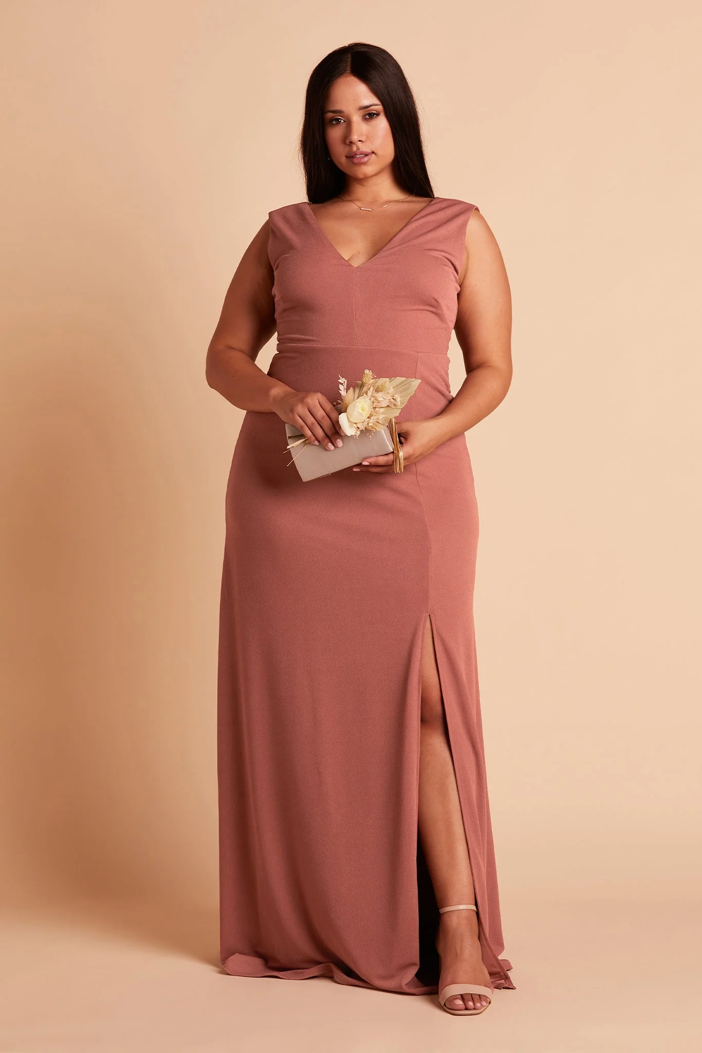 Shamin Crepe Dress - Desert Rose - necksoother