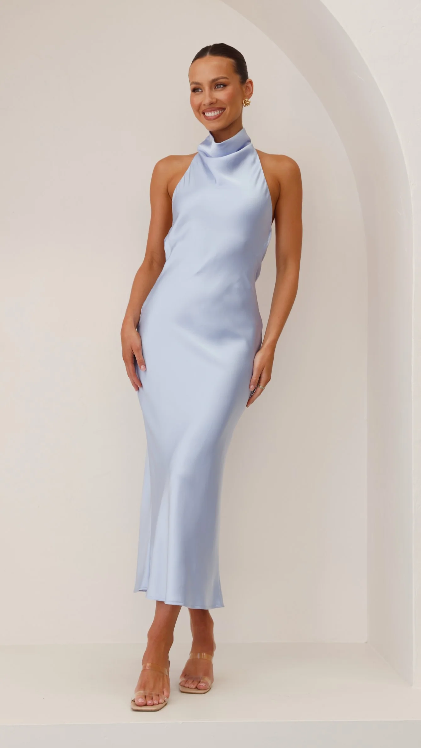 Rina Maxi Dress - Blue - necksoother