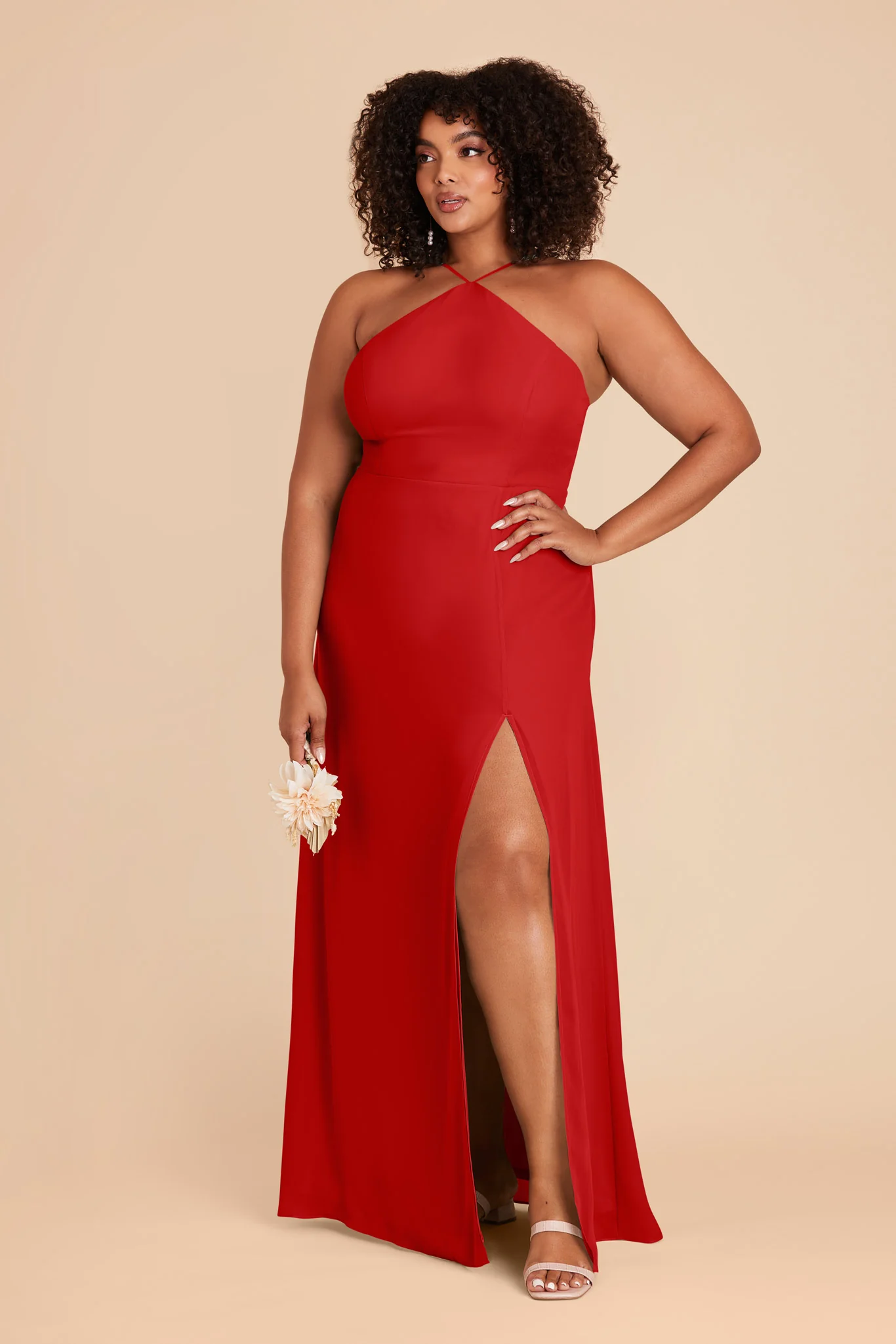 Juliet Chiffon Dress - Ruby Red - necksoother
