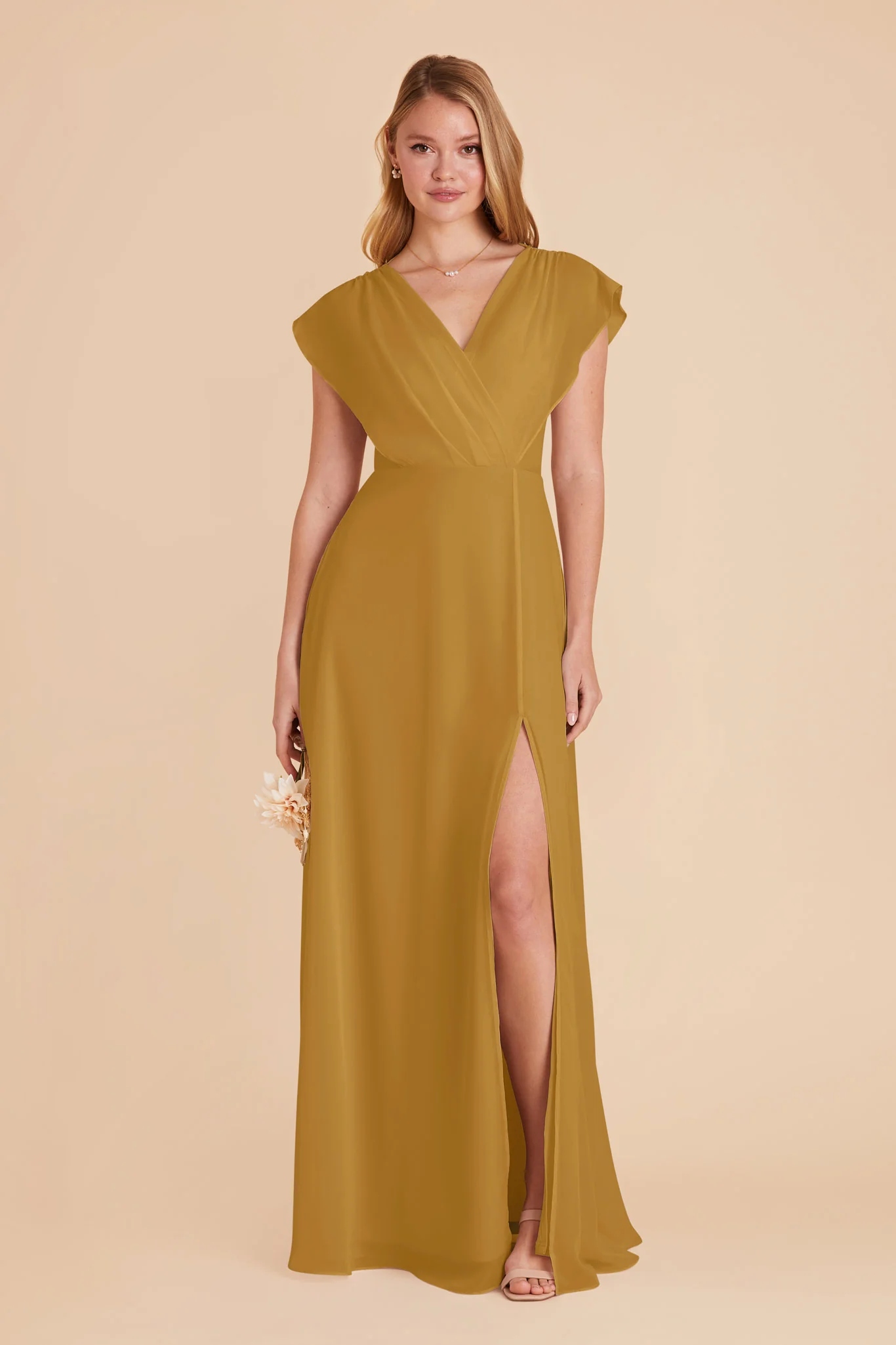 Violet Chiffon Dress - Marigold - necksoother