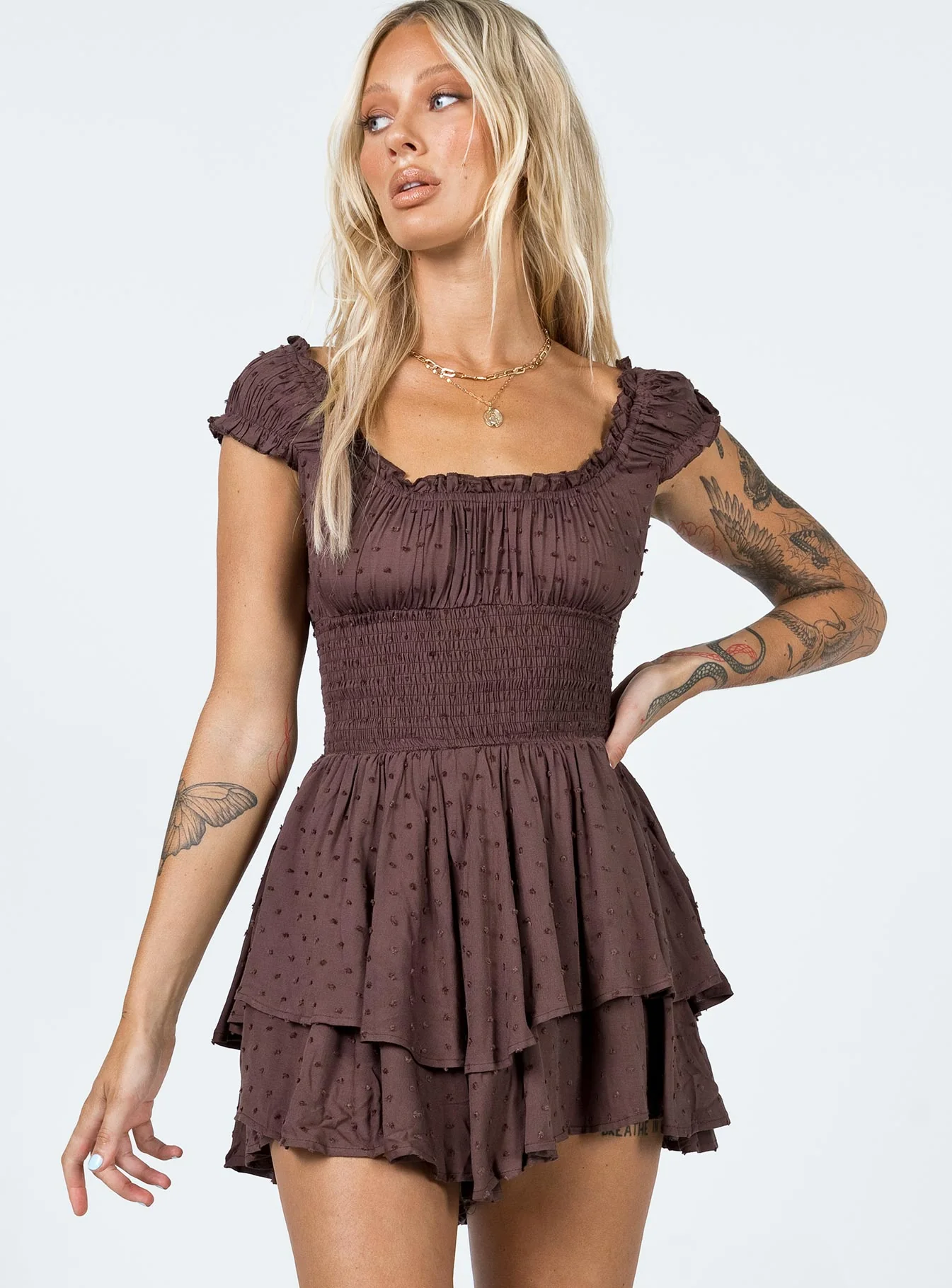 The Love Galore Romper Brown - necksoother