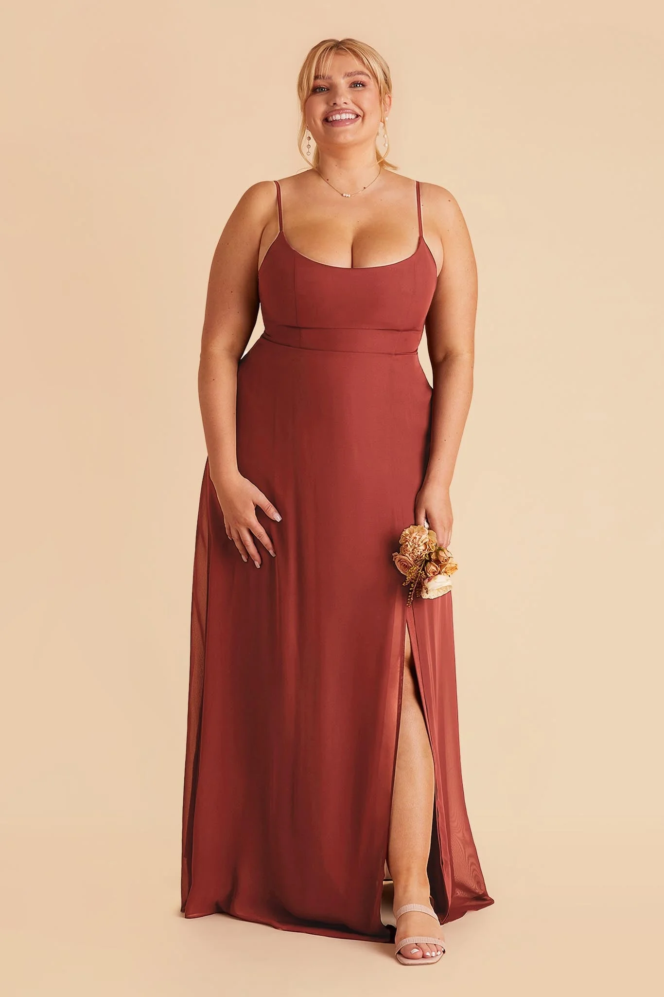 Amy Chiffon Dress - Spice - necksoother