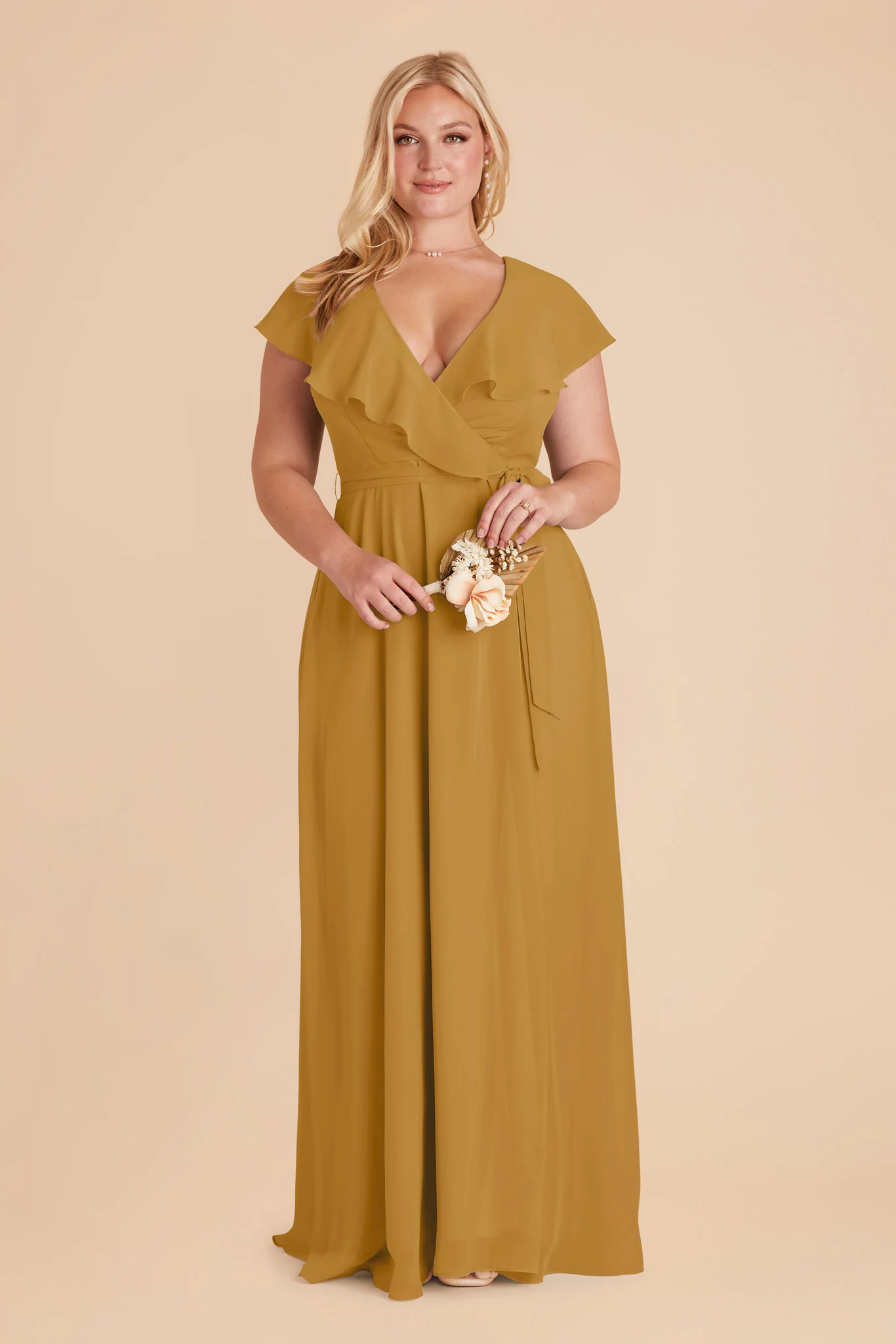 Jackson Chiffon Dress - Marigold - necksoother