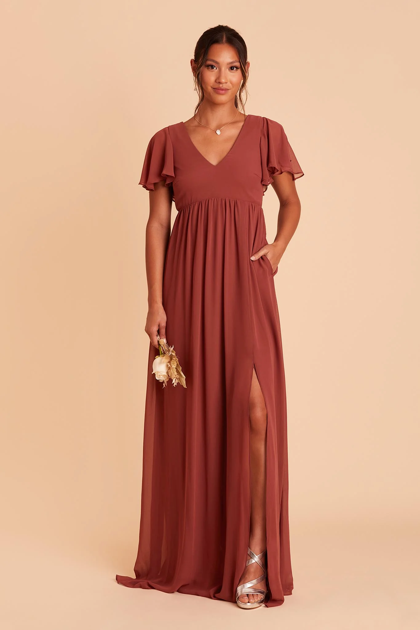 Hannah Empire Dress - Spice - necksoother