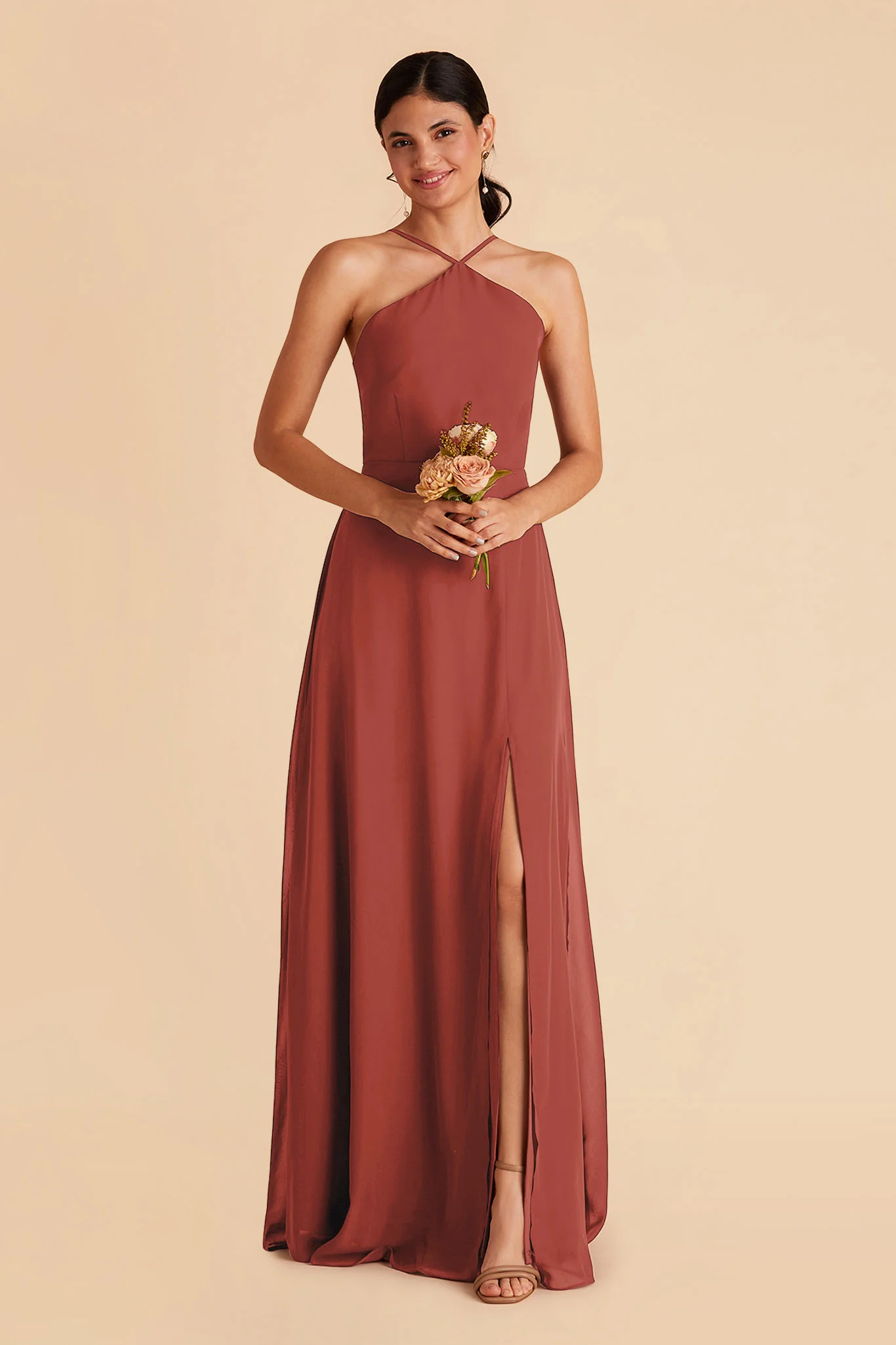 Juliet Chiffon Dress - Spice - necksoother