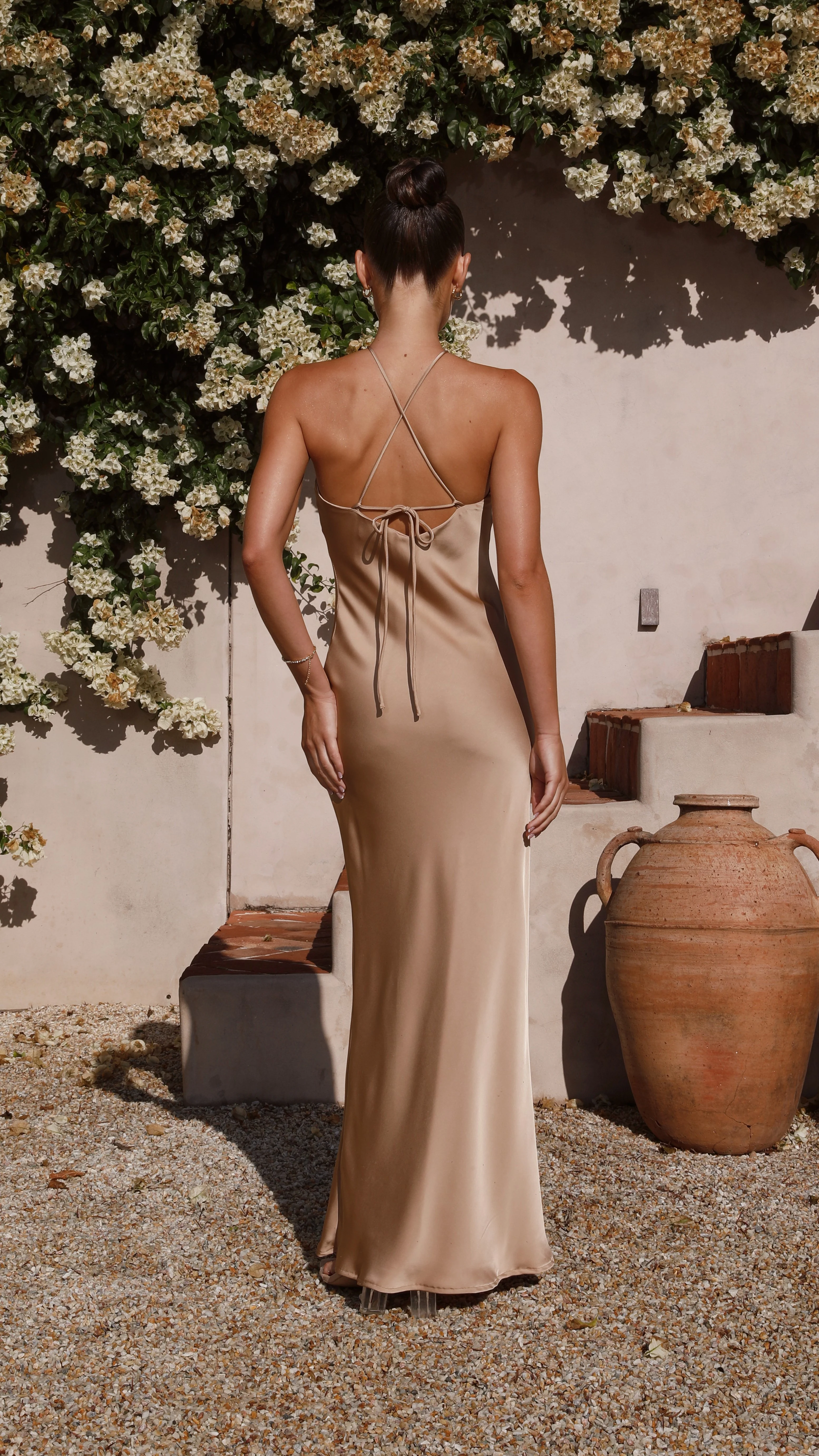 Chiara Maxi Dress - Latte - necksoother