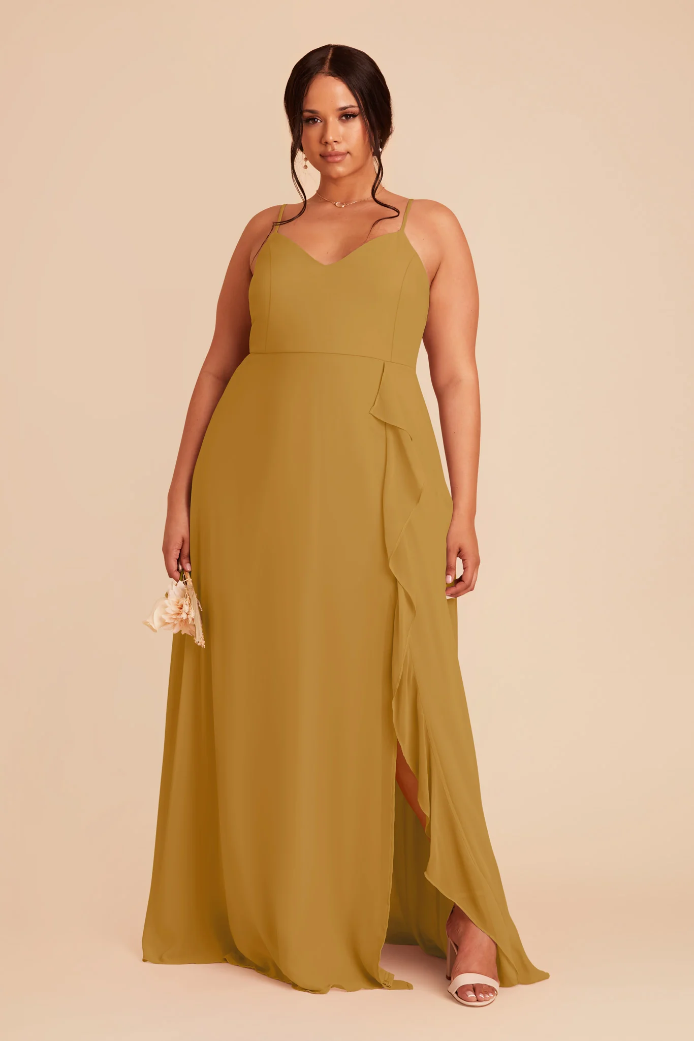 Theresa Chiffon Dress - Marigold - necksoother