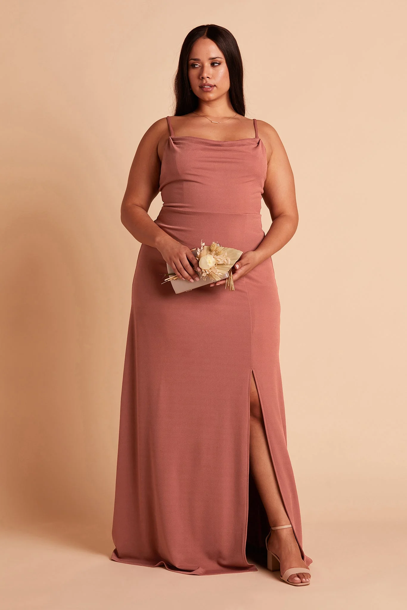 Ash Crepe Dress - Desert Rose - necksoother