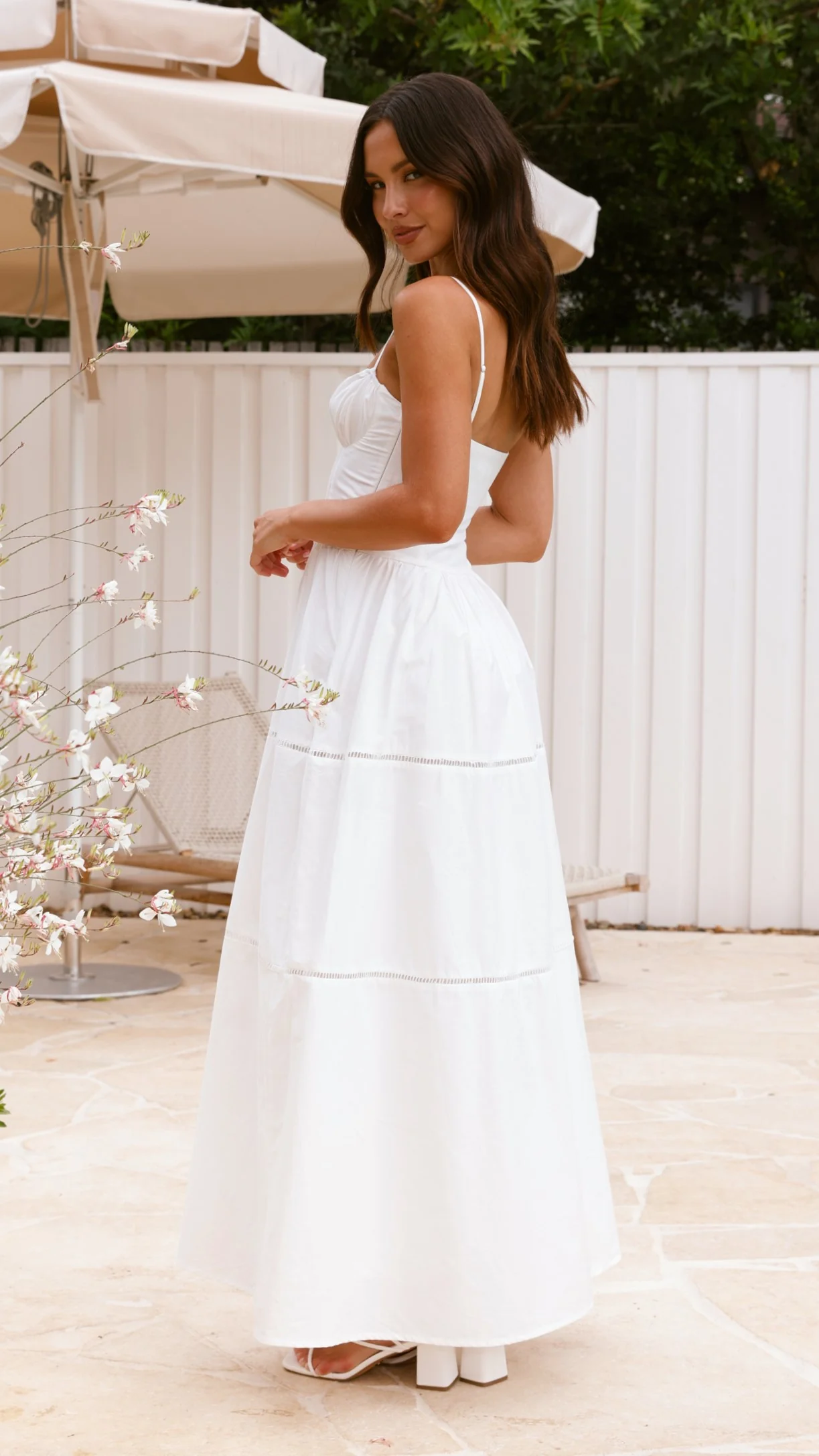 Isabella Maxi Dress - White - necksoother