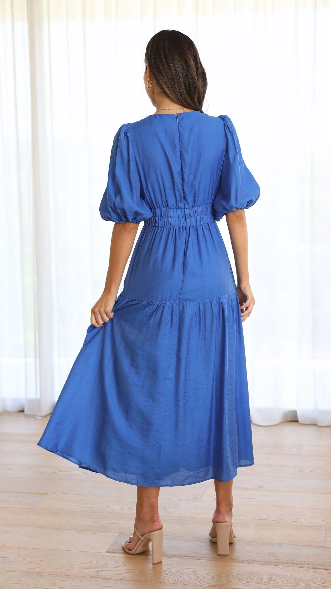 Erin Midi Dress - Cobalt Blue - necksoother