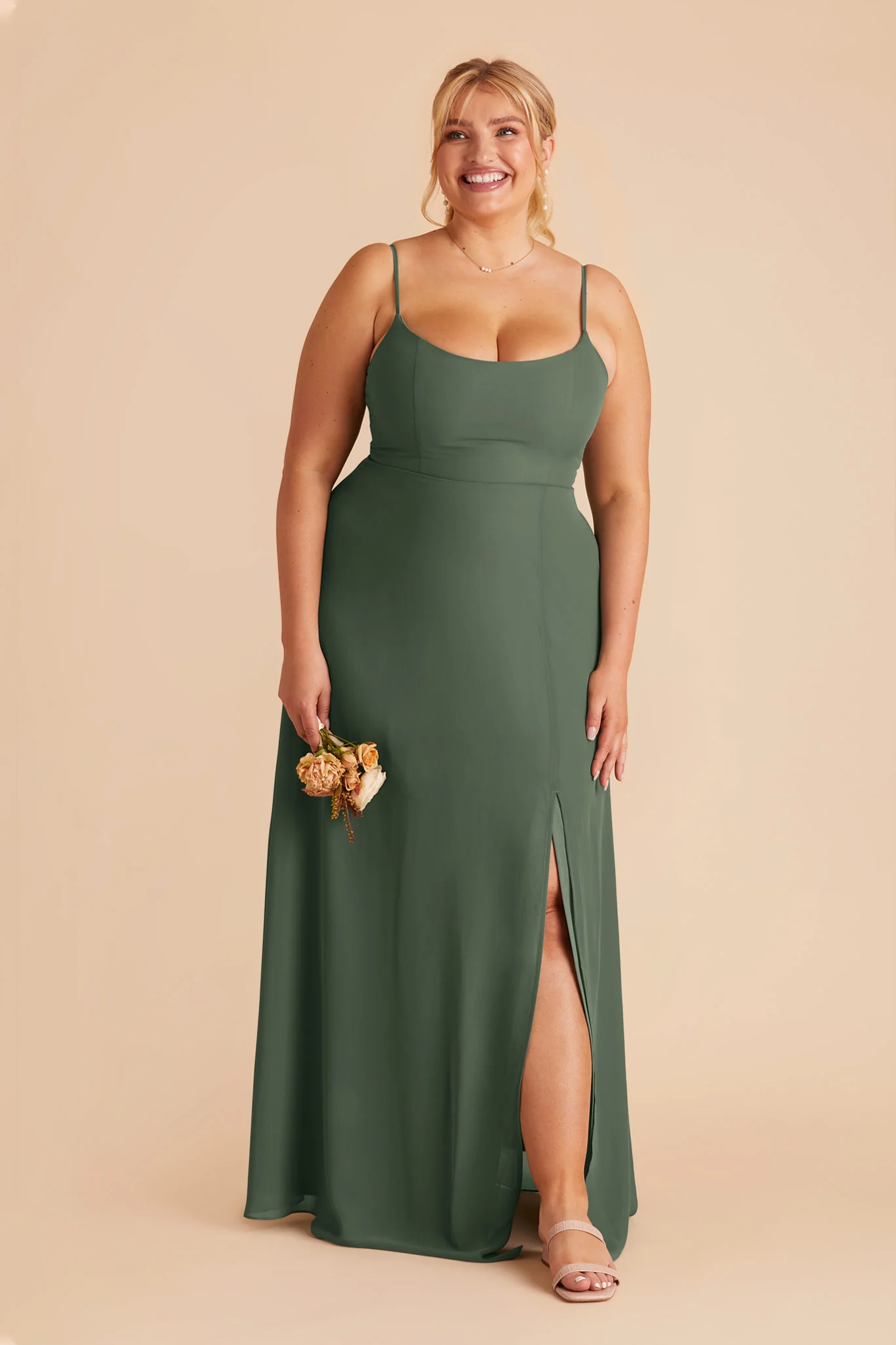 Amy Chiffon Dress - Eucalyptus - necksoother