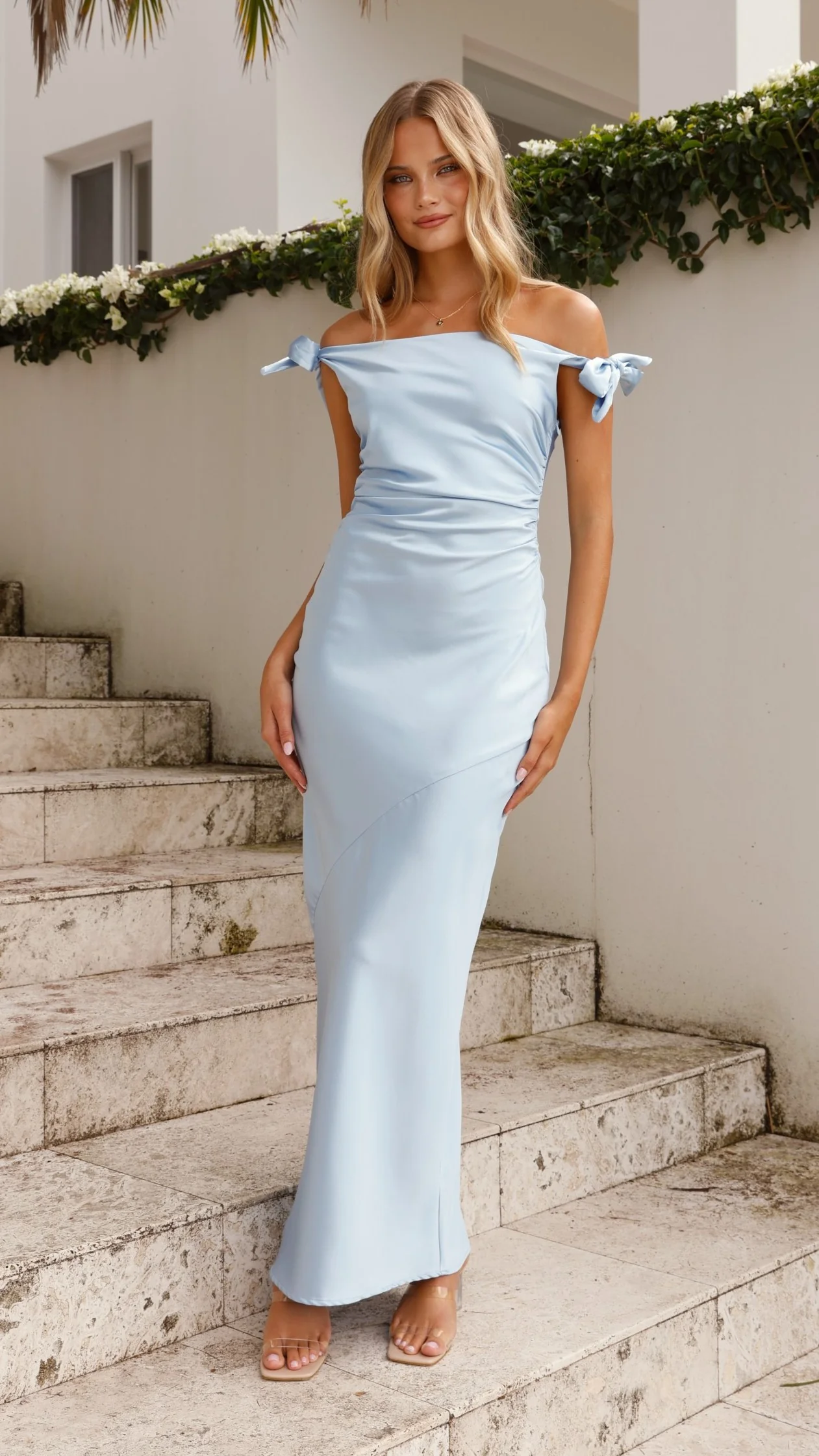 Frida Maxi Dress - Blue - necksoother