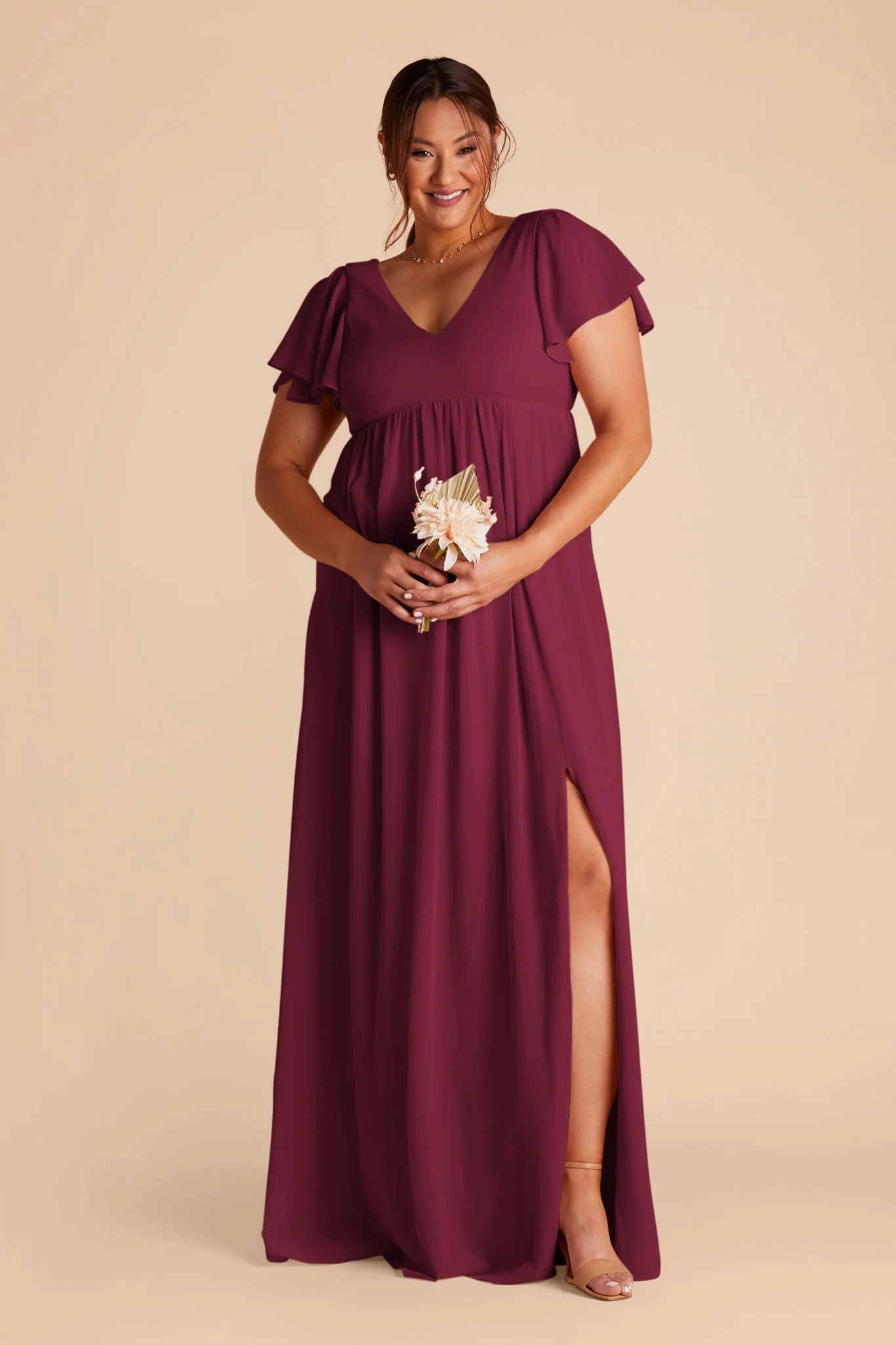 Hannah Empire Dress - Berry - necksoother