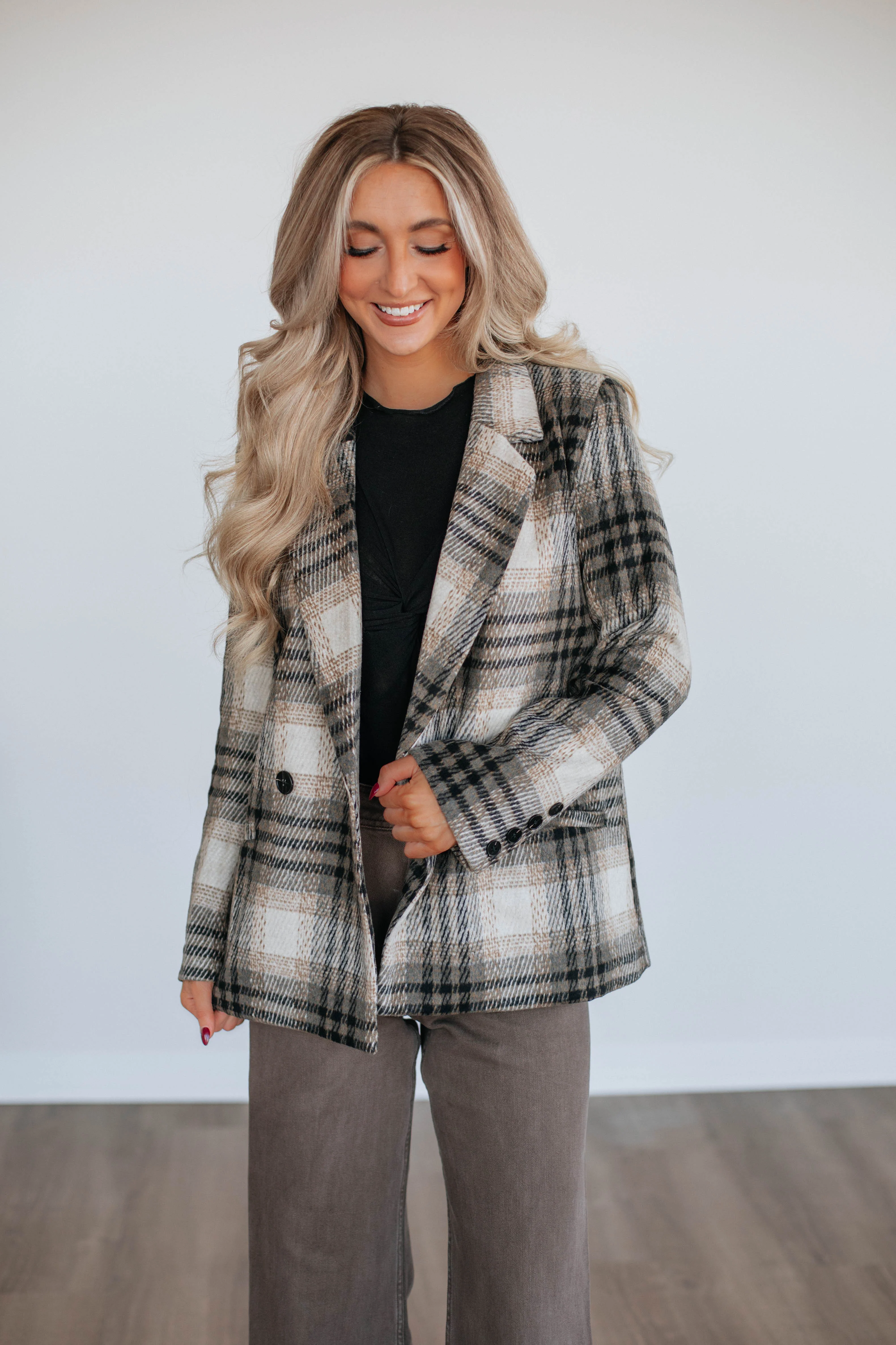 Shena Plaid Blazer - necksoother
