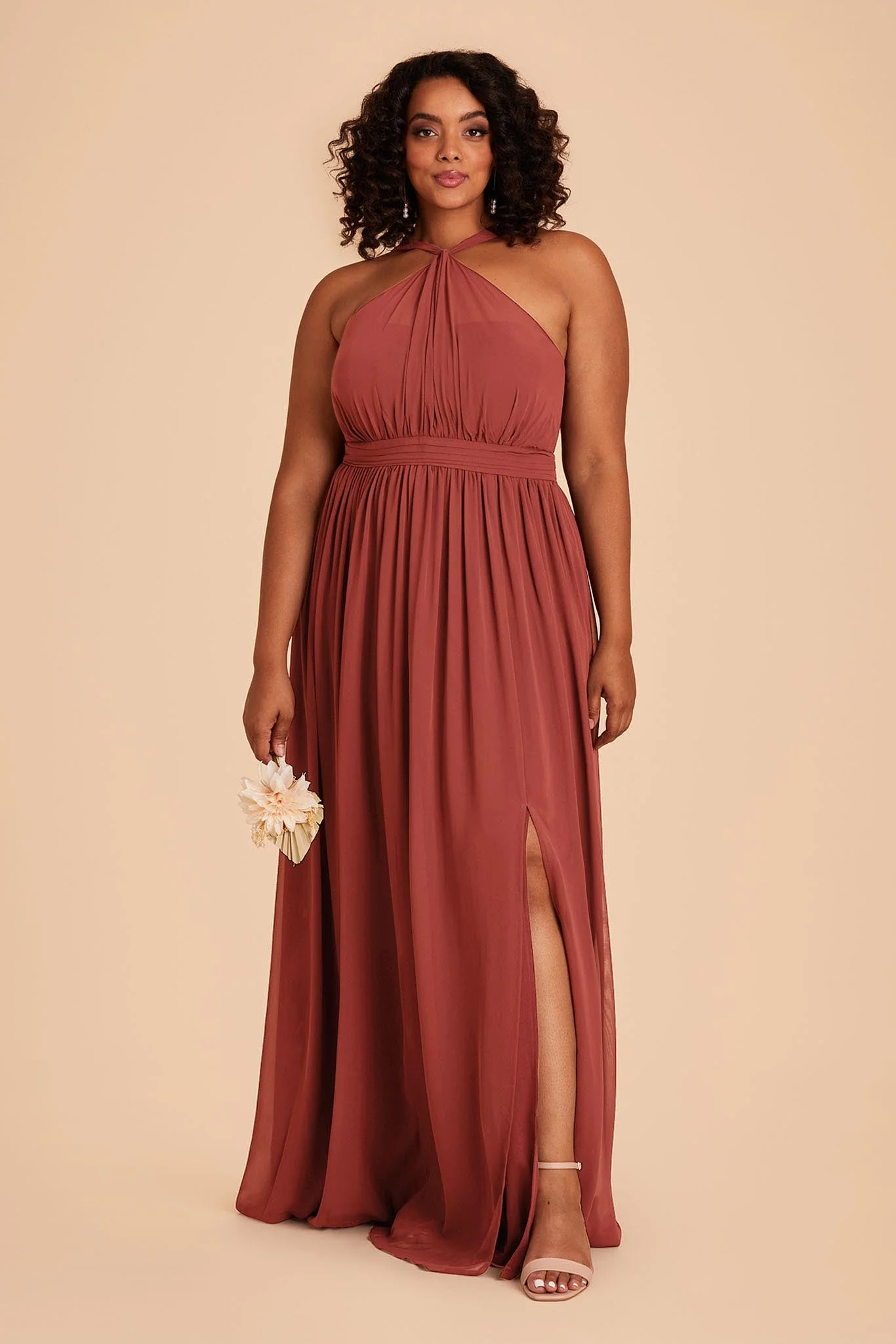 Kiko Chiffon Dress - Spice - necksoother