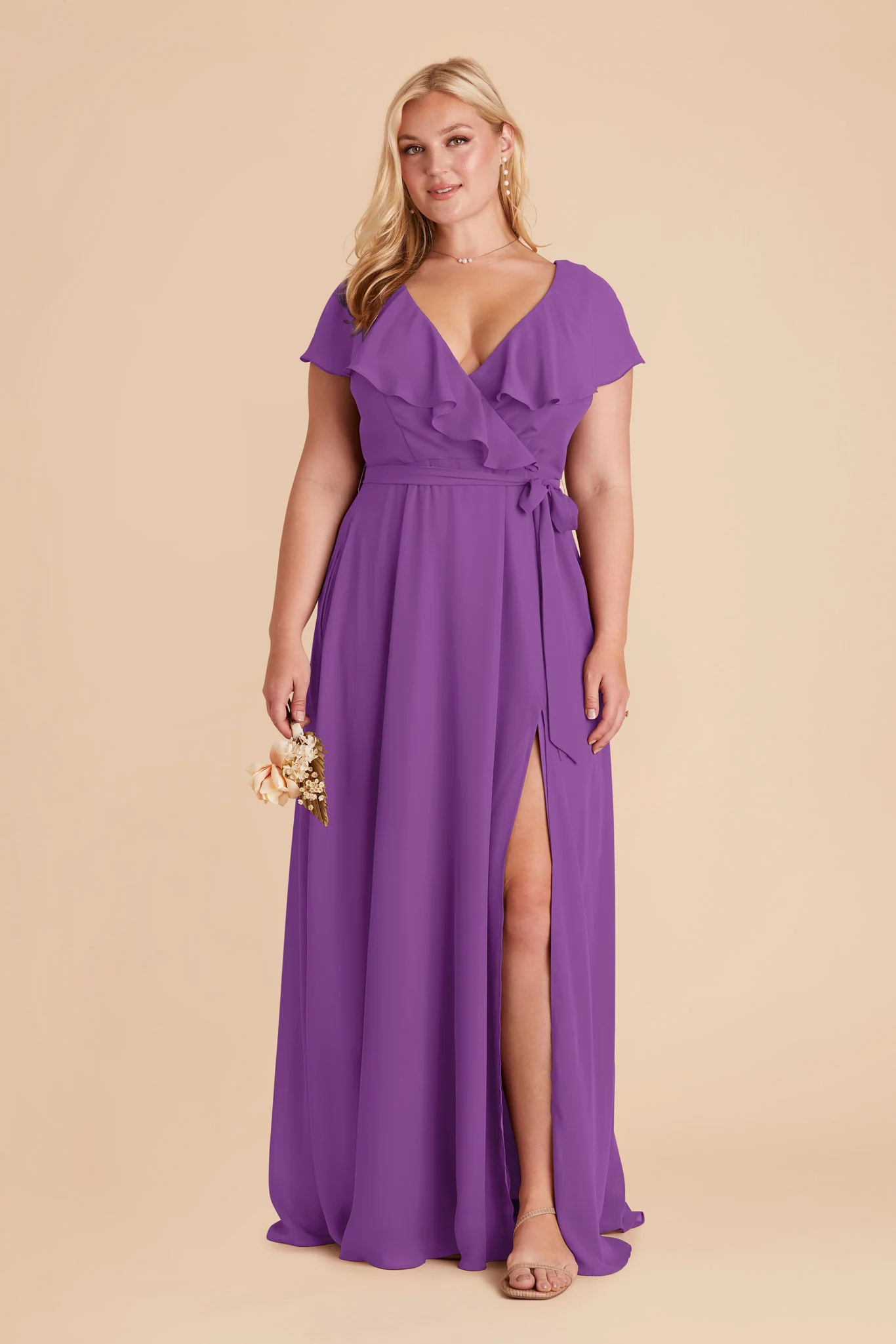 Jackson Chiffon Dress - Amethyst - necksoother