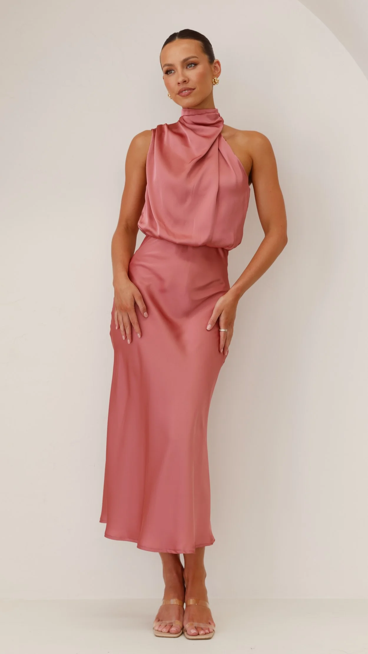 Esther Maxi Dress - Baked Rose - necksoother