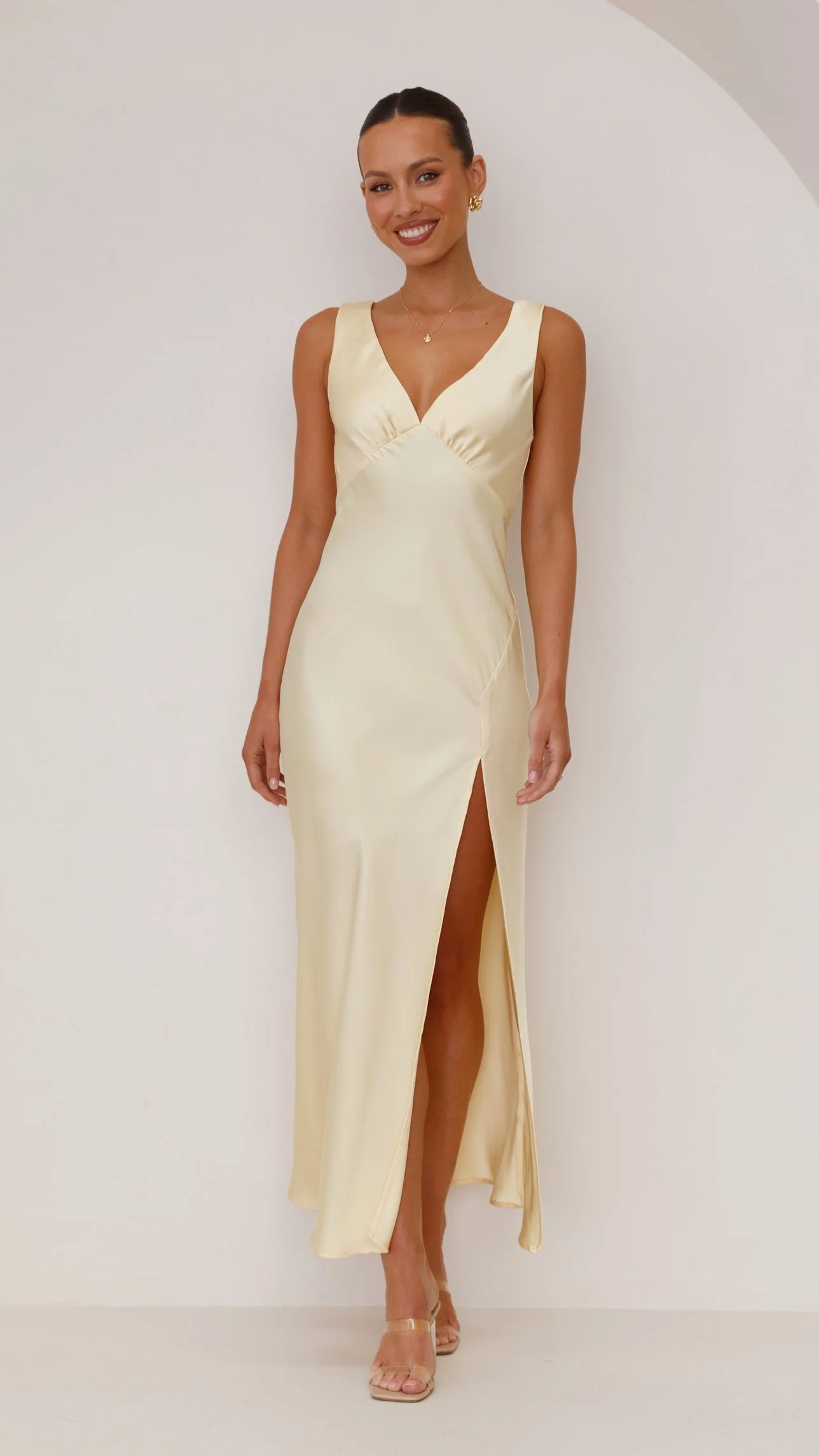 Taylor Maxi Dress - Yellow - necksoother