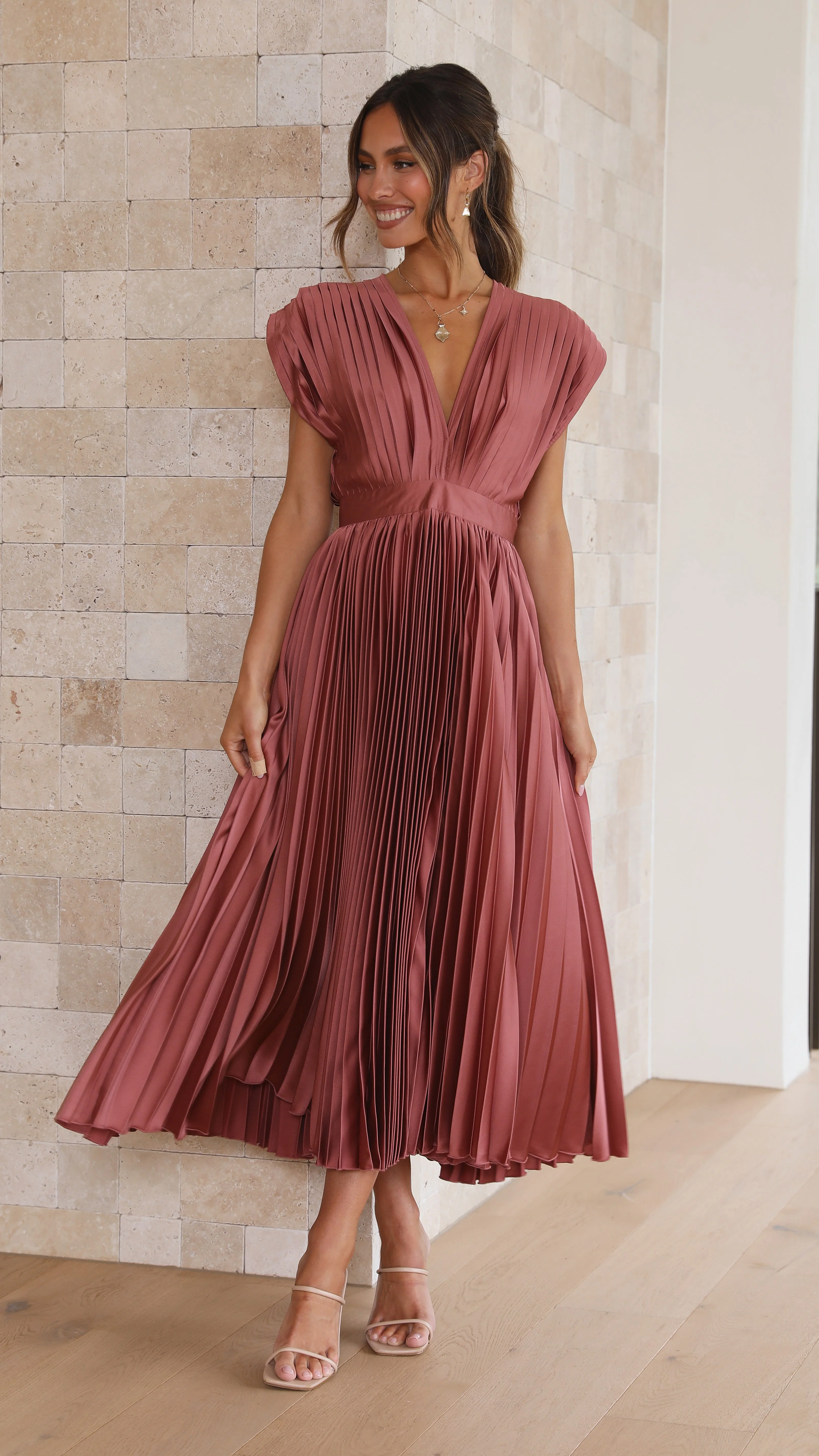 Gina Maxi Dress - Chocolate - necksoother