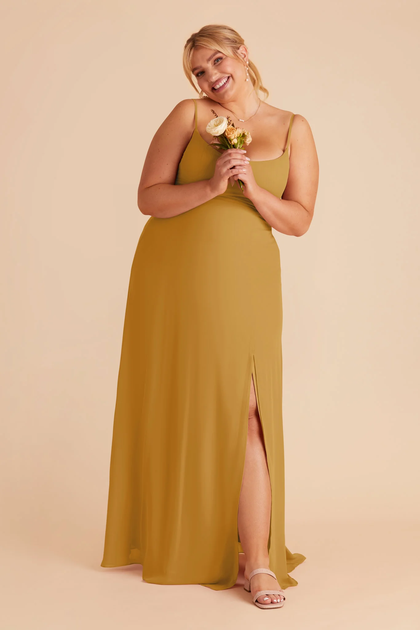 Amy Chiffon Dress - Marigold - necksoother