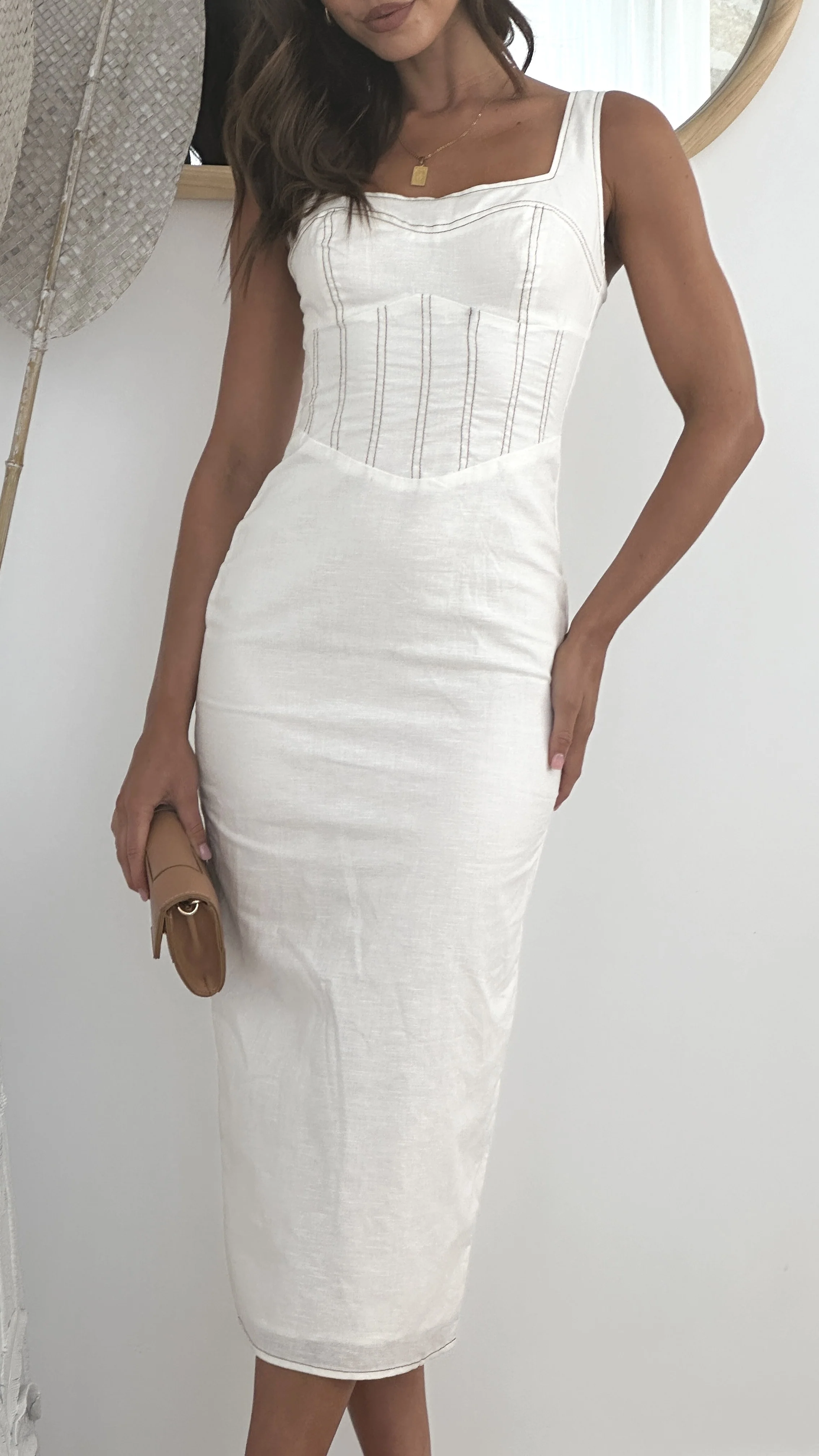 Chaya Maxi Dress - White - necksoother
