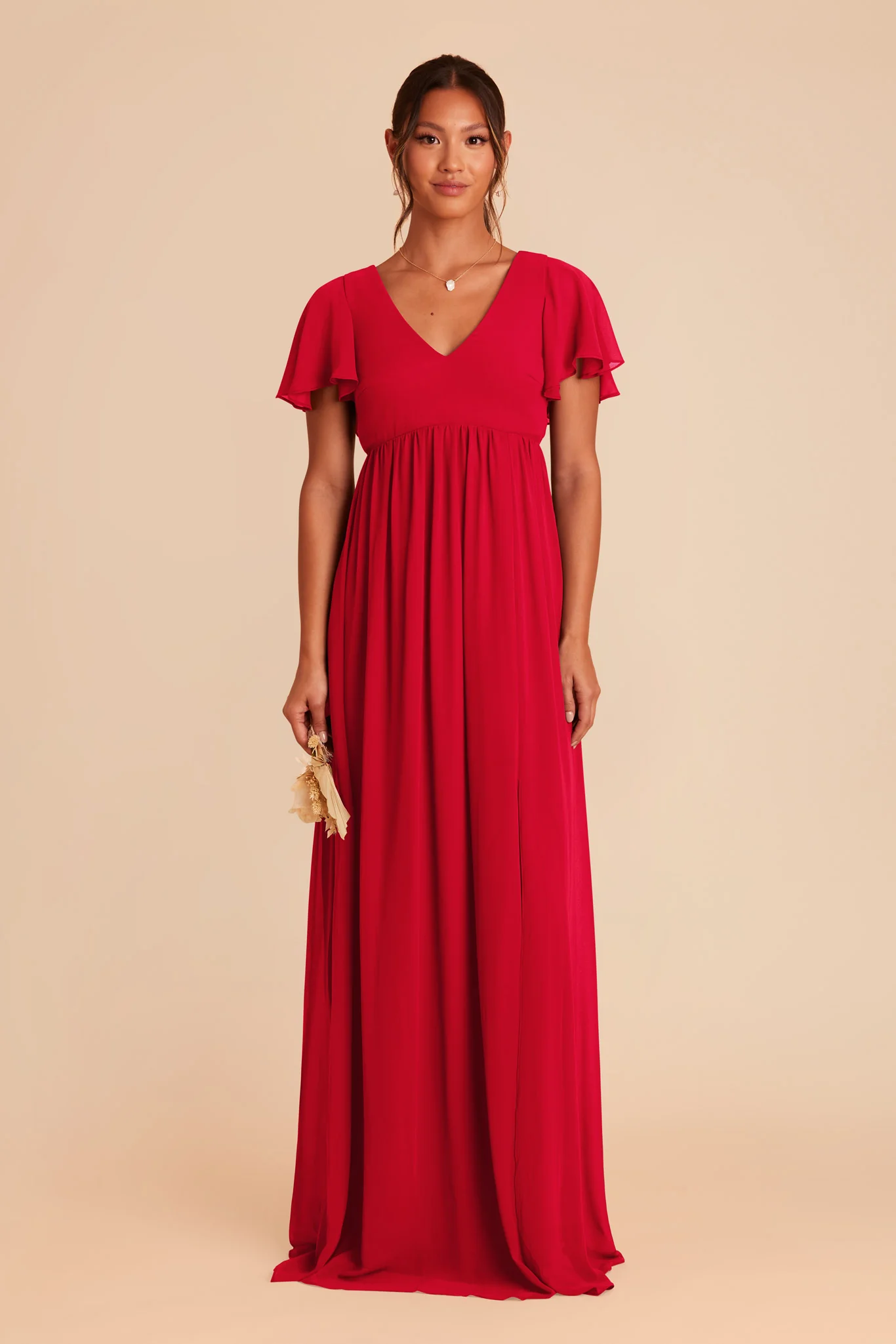 Hannah Empire Dress - Ruby Red - necksoother