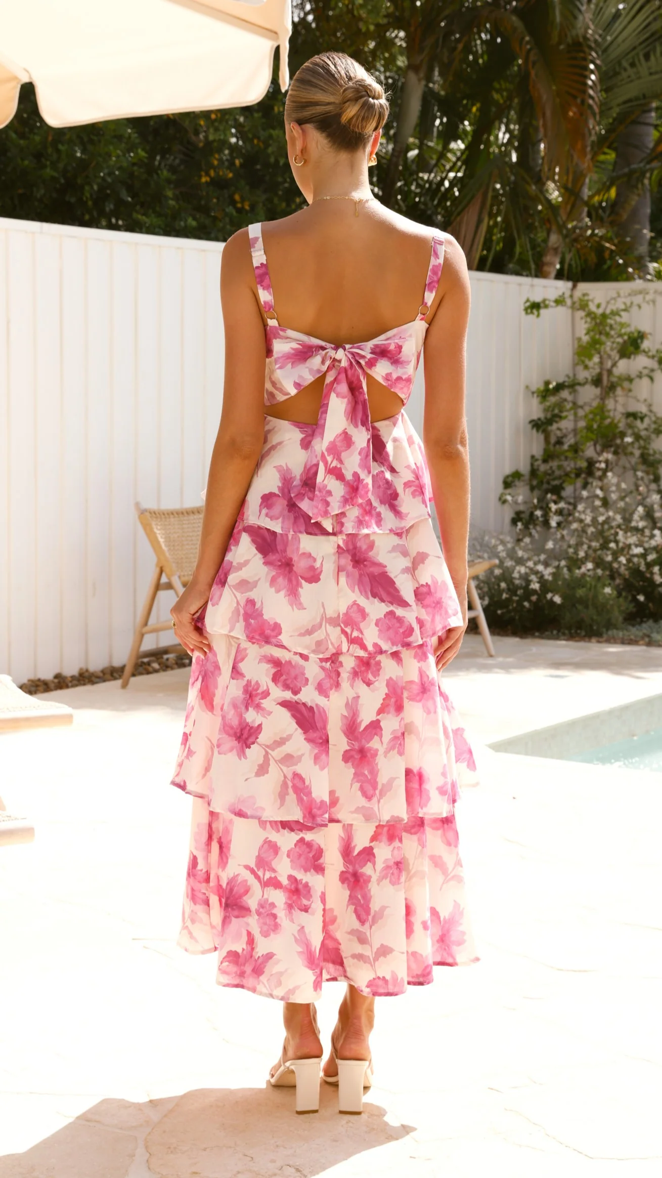 Indi Maxi Dress - Pink Floral - necksoother