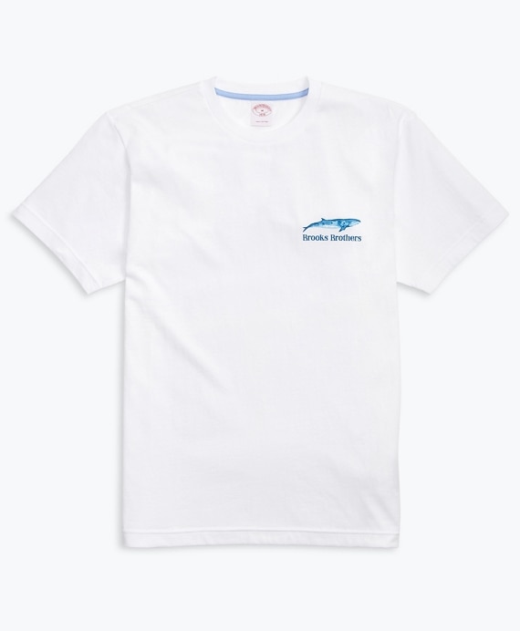 Whale-Print Cotton Jersey T-Shirt - Brooks Brothers Factory Outlet