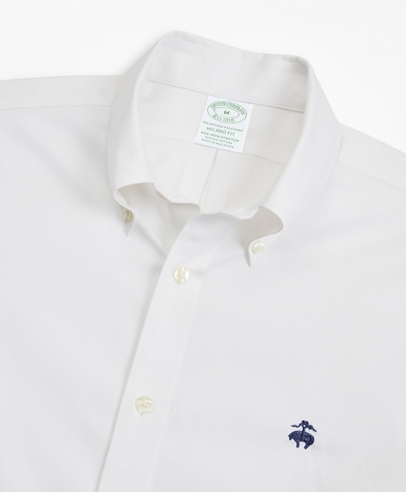 Stretch Milano Slim-Fit Sport Shirt, Non-Iron - Brooks Brothers Outlet