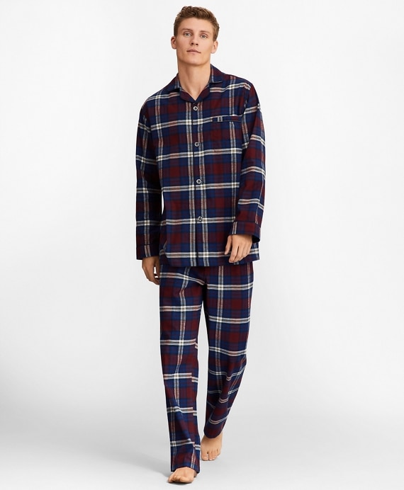 Signature Tartan Flannel Pajamas - Brooks Brothers Outlet