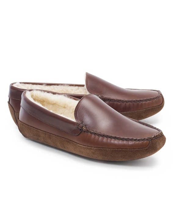 Shearling Slippers - Brooks Brothers Factory Outlet