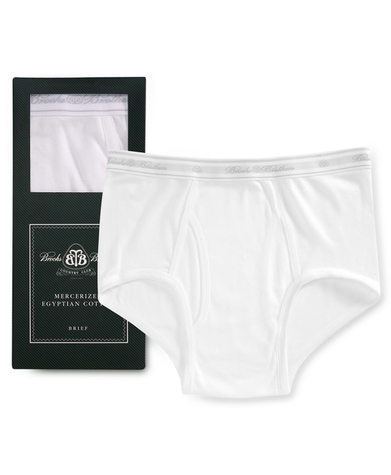Country Club Mercerized Cotton Brief - Brooks Brothers Factory Outlet