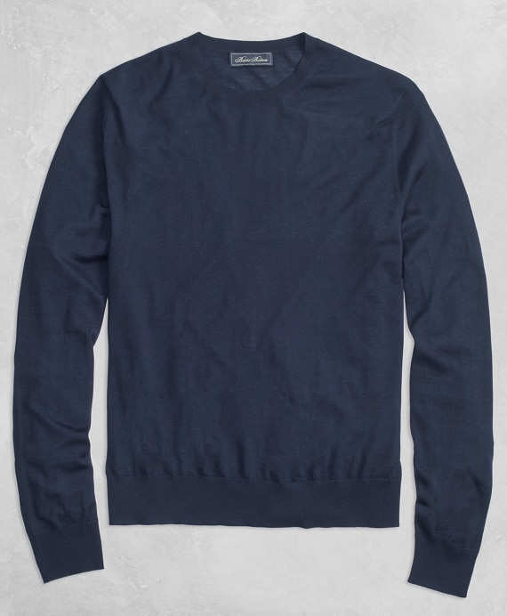 Golden Fleece&reg; 3-D Knit Fine-Gauge Merino Crewneck Sweater - Brooks Brothers Outlet